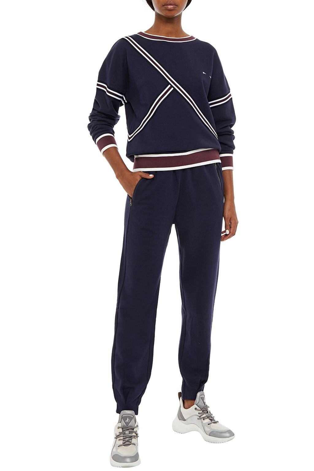 THE UPSIDE Bruna French cotton-terry track pants