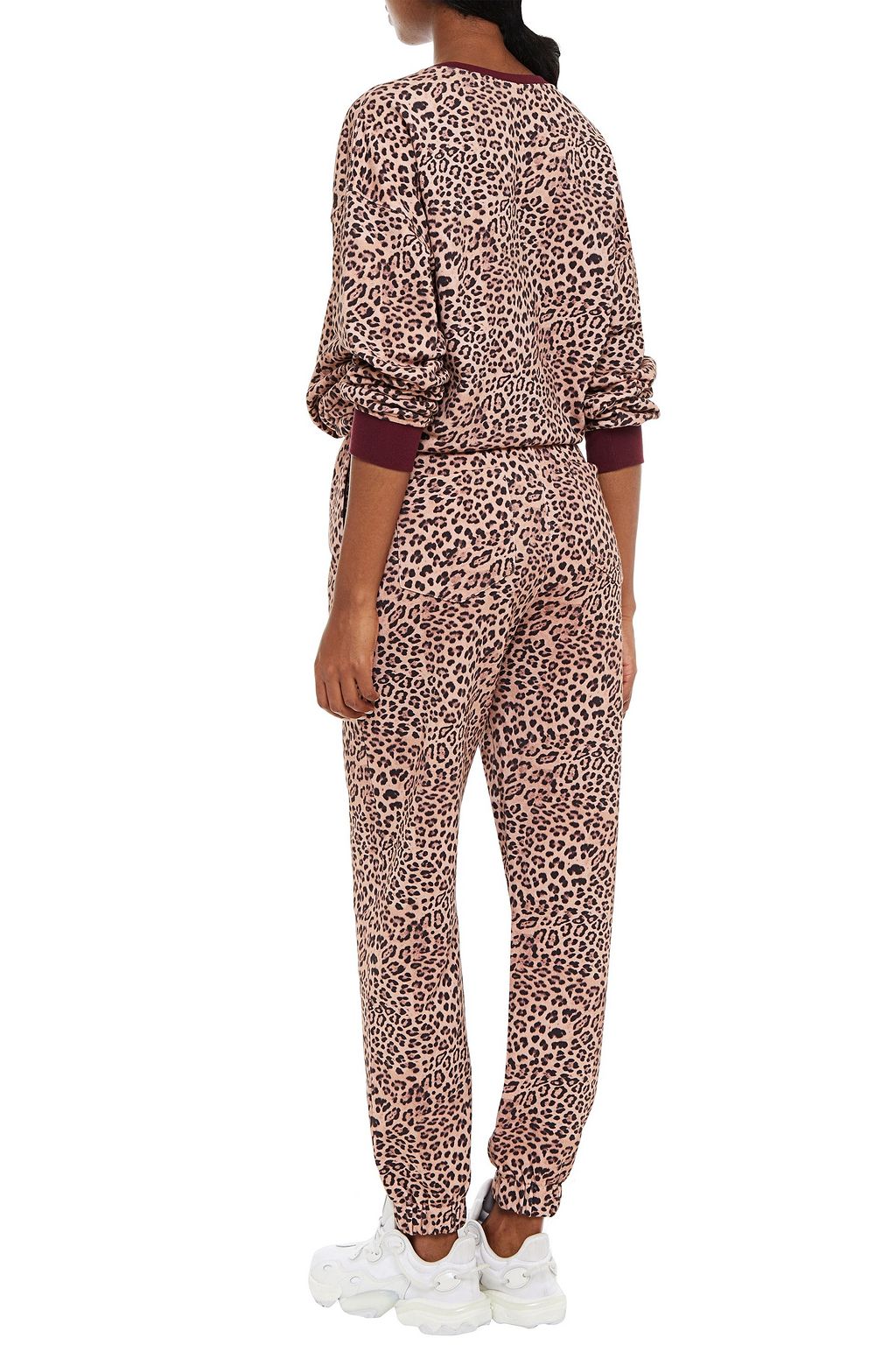 THE UPSIDE Major leopard-print French cotton-terry track pants