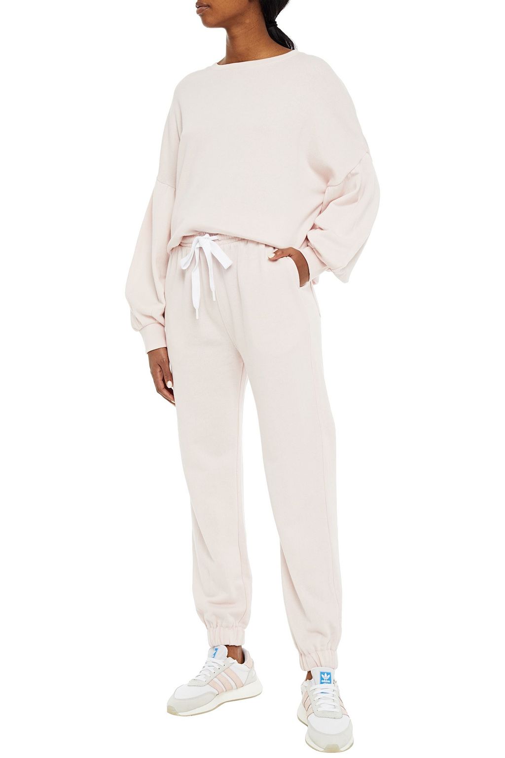 THE UPSIDE Major French cotton-terry track pants
