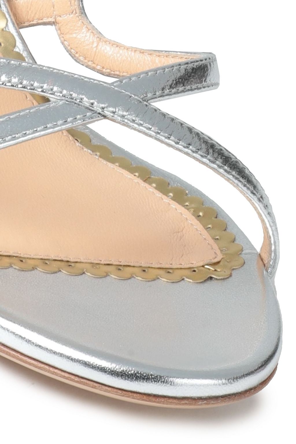 CHARLOTTE OLYMPIA Metallic leather sandals