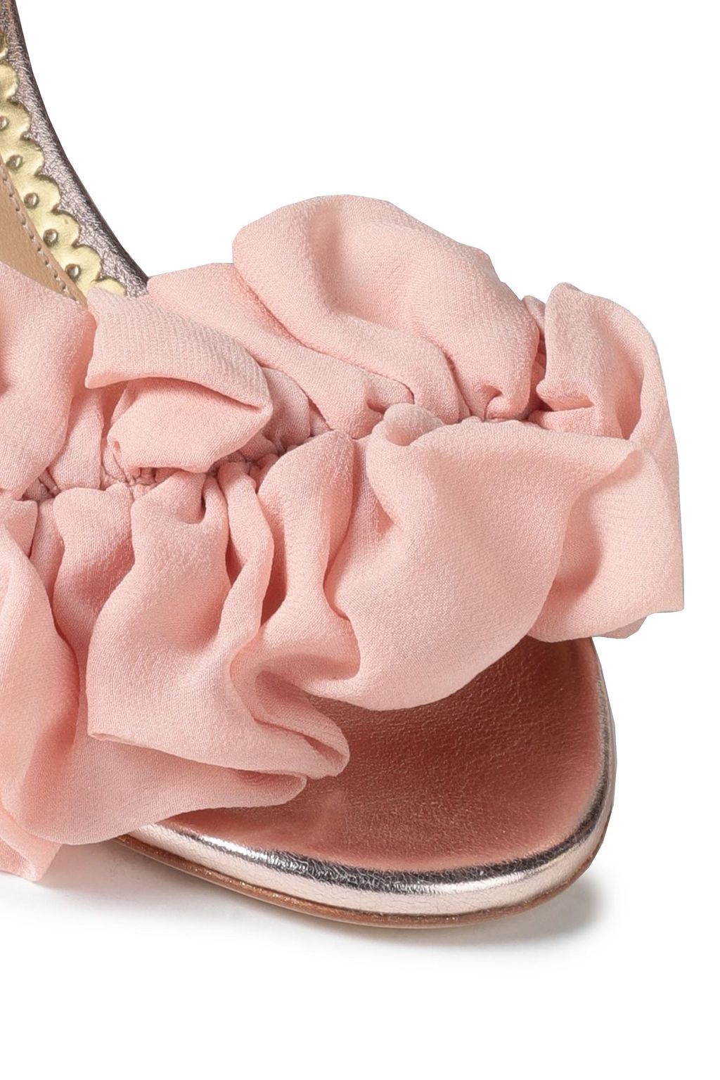CHARLOTTE OLYMPIA Appliquéd metallic leather sandals