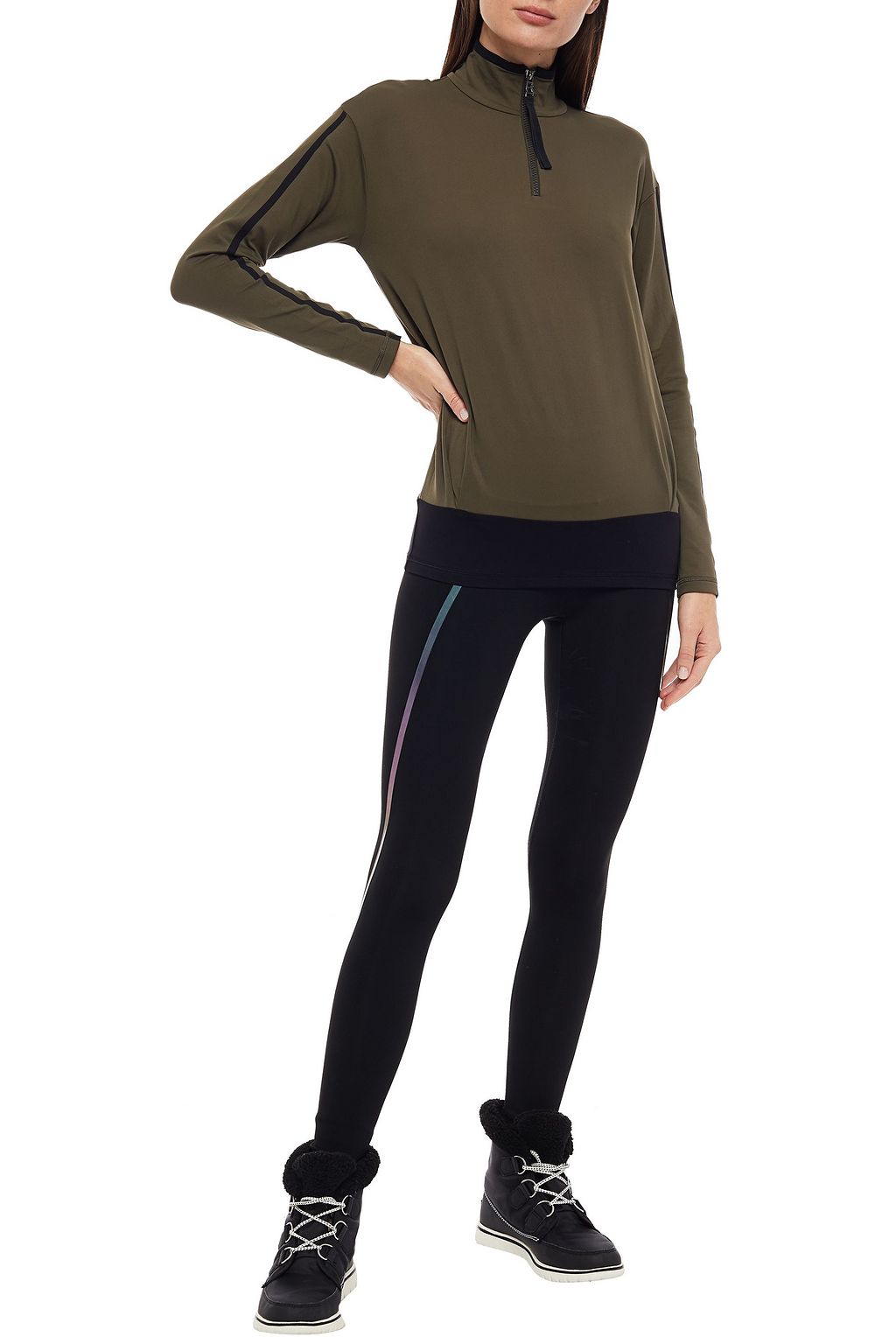 BOGNER Beliza striped stretch turtleneck top