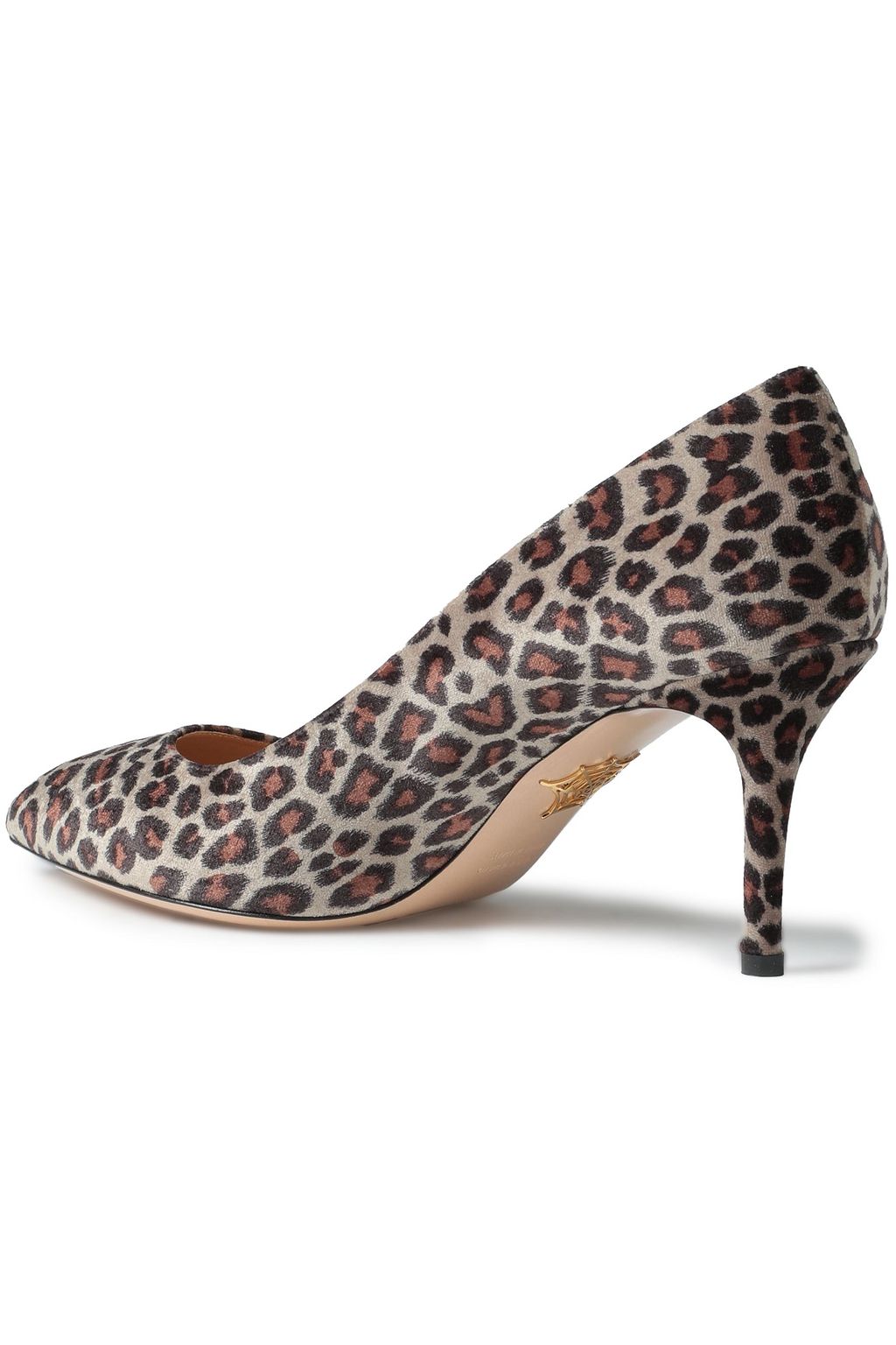 CHARLOTTE OLYMPIA Leopard-print velvet pumps