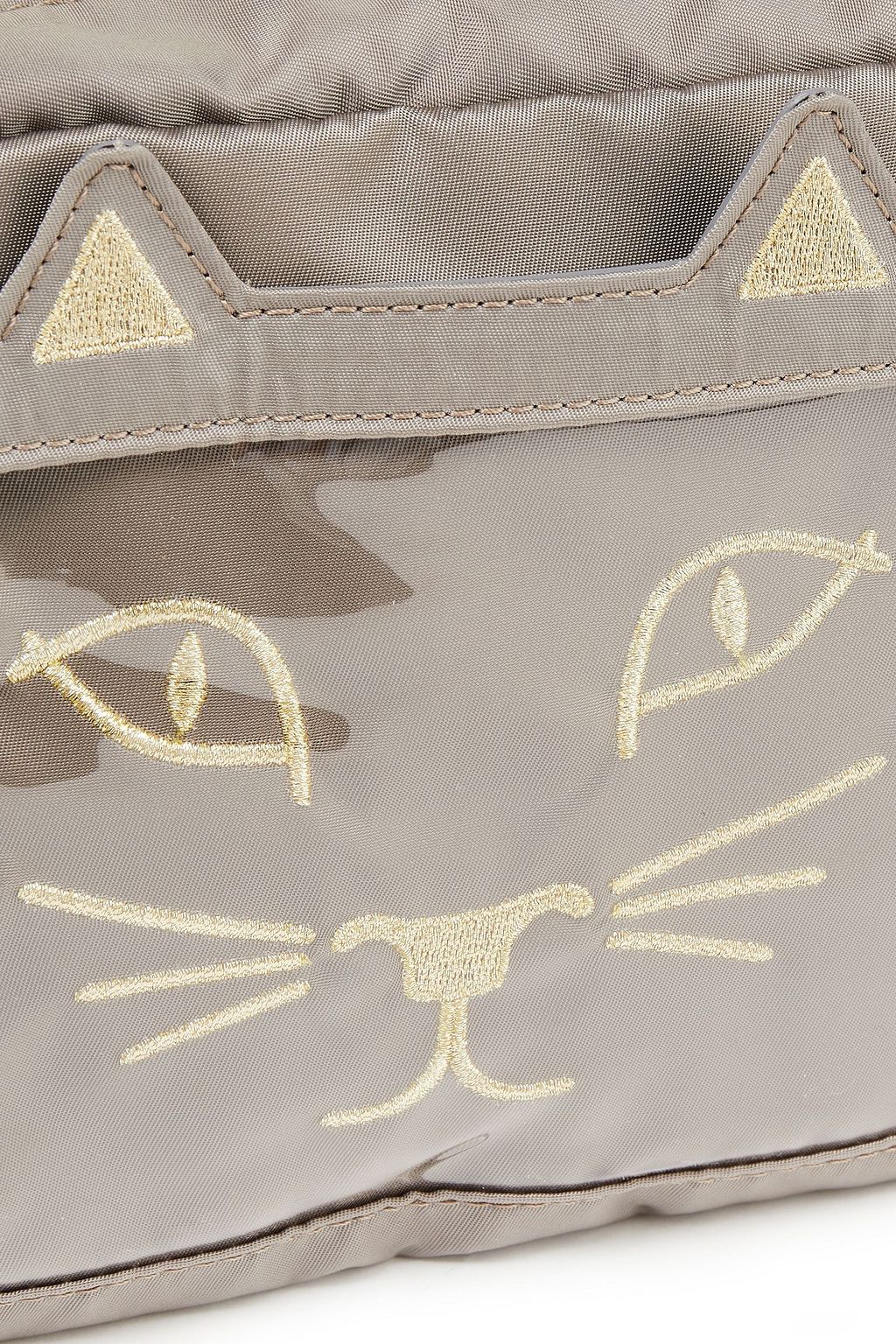 CHARLOTTE OLYMPIA Embroidered printed shell cosmetics case