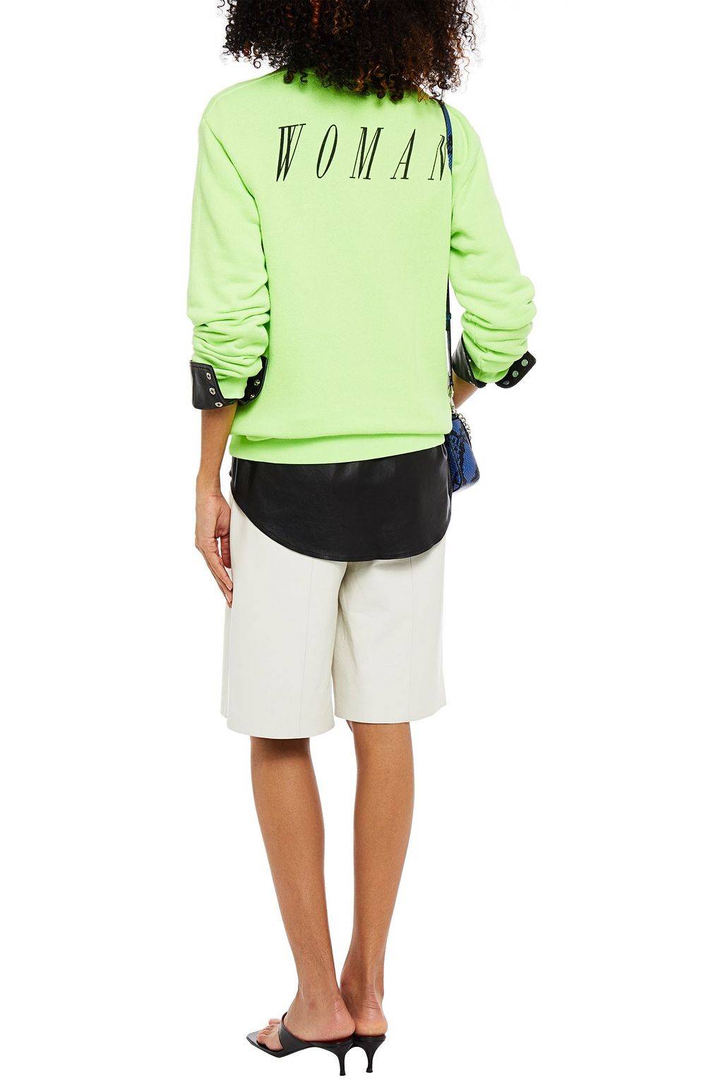OFF-WHITE™ Printed neon French cotton-terry sweatshirt