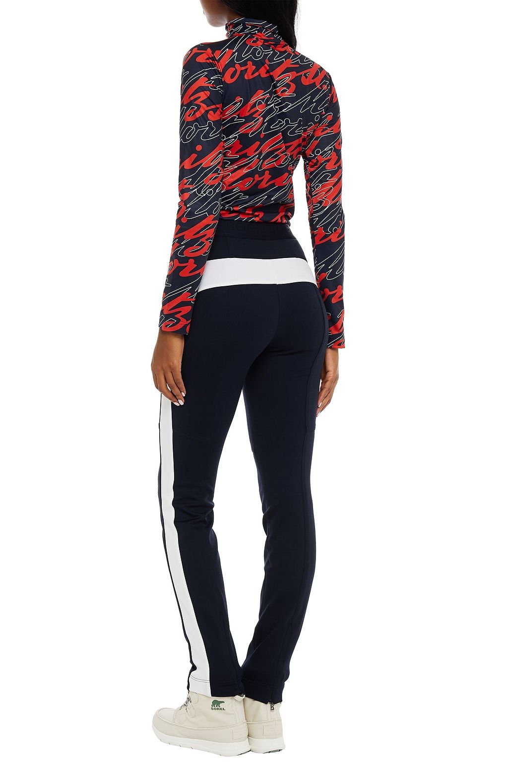 BOGNER Beline printed stretch turtleneck top