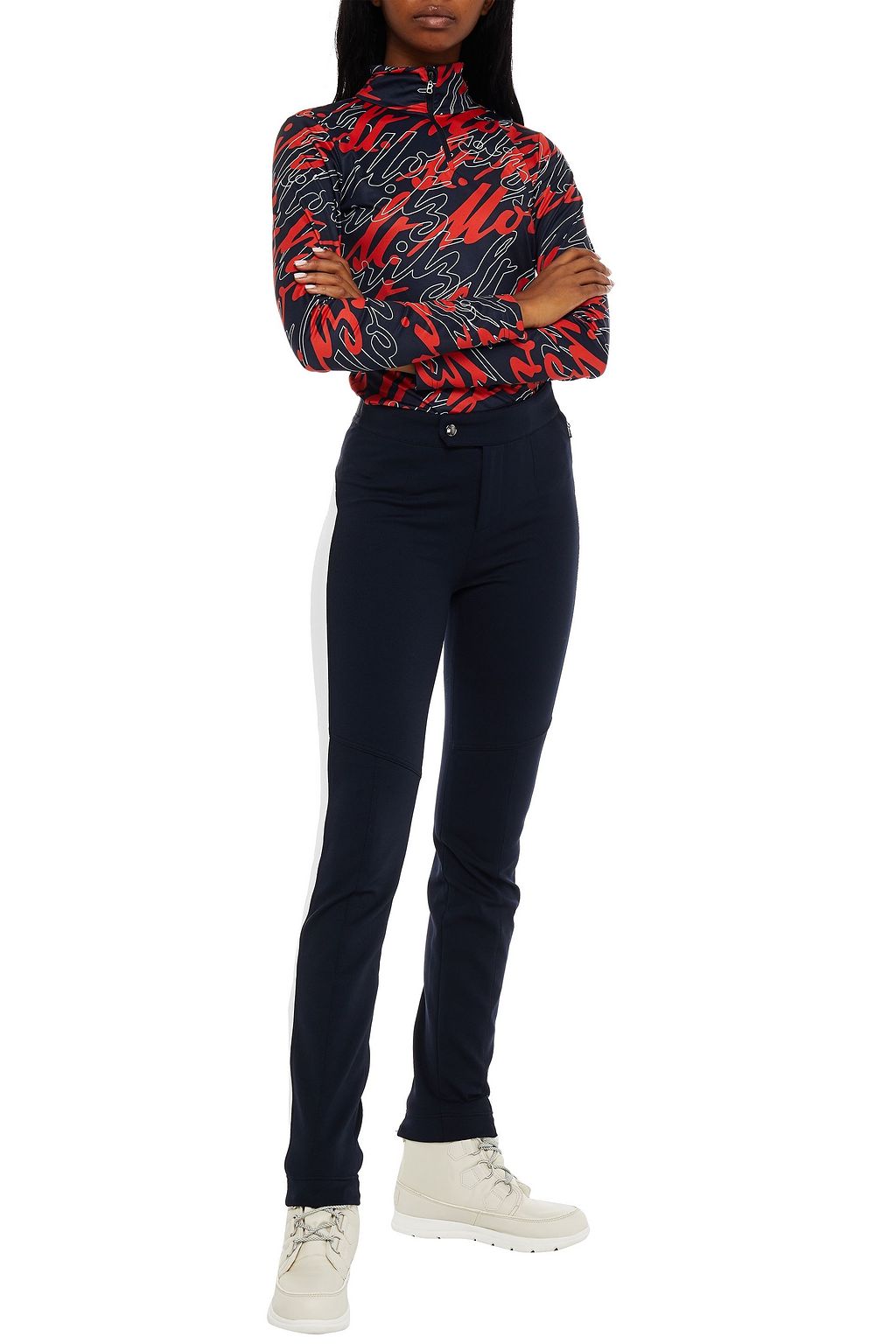 BOGNER Beline printed stretch turtleneck top
