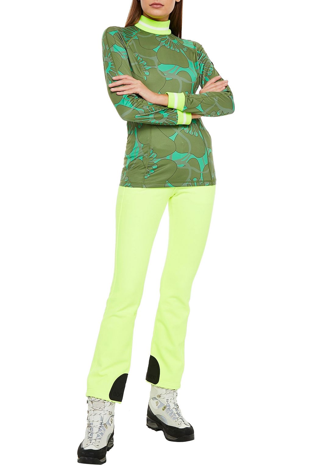 BOGNER Floral-print stretch base layer