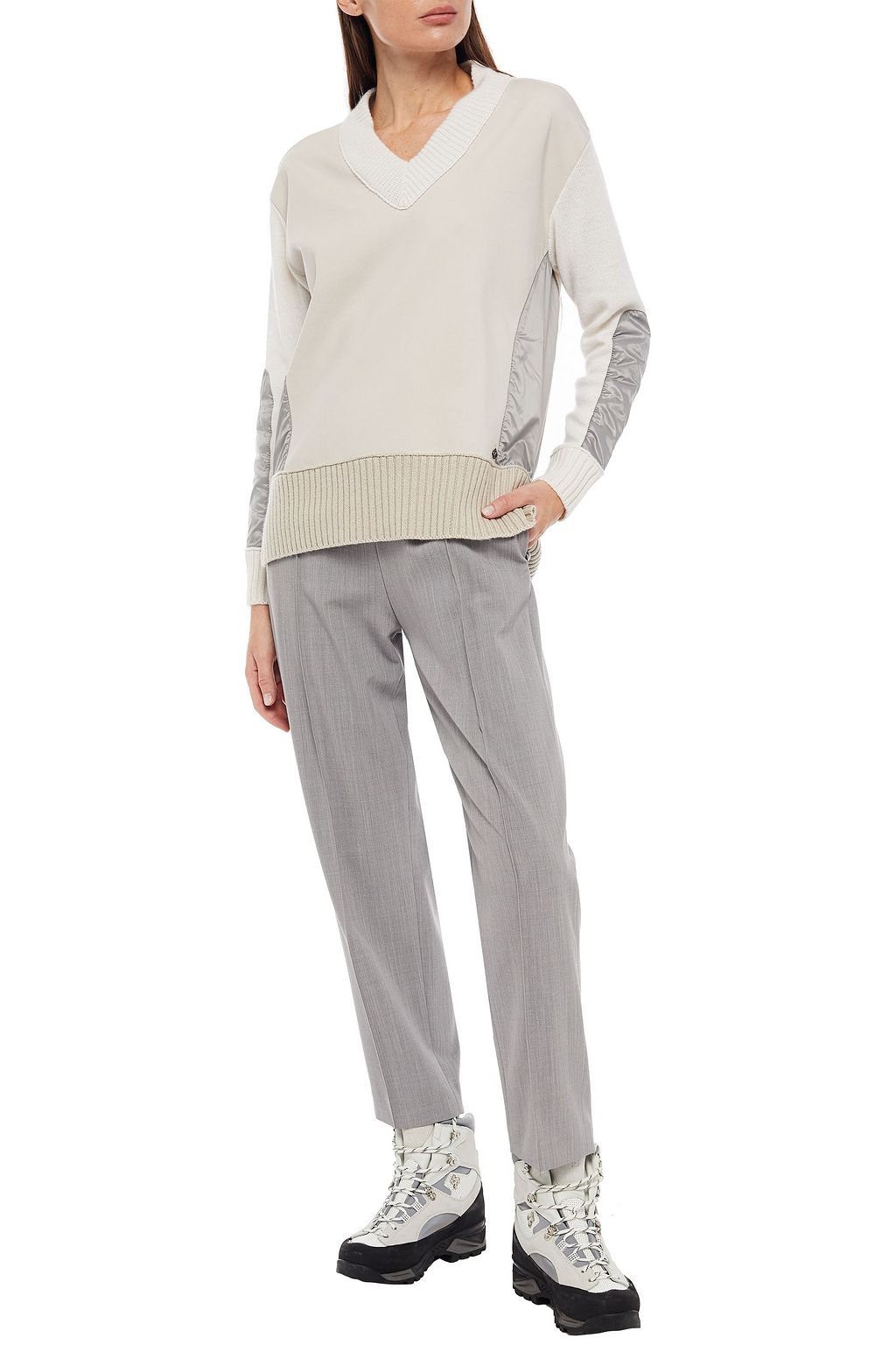 BOGNER Tyra shell-trimmed knitted sweater