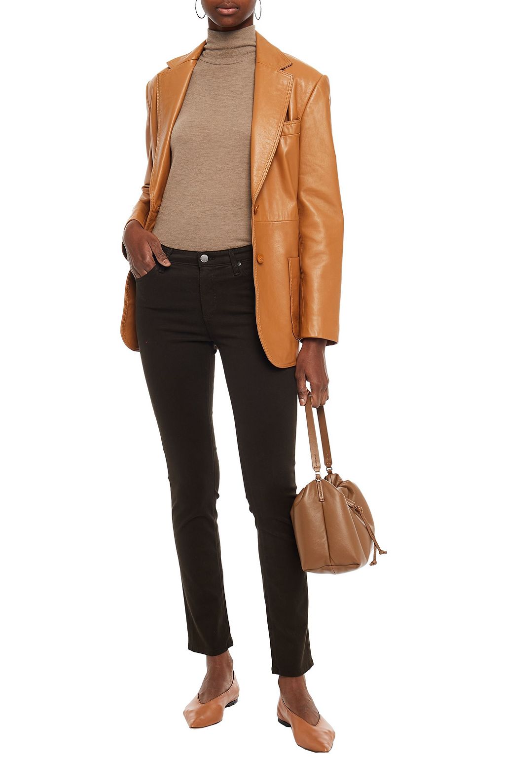 AG JEANS Cotton-blend sateen slim-leg pants
