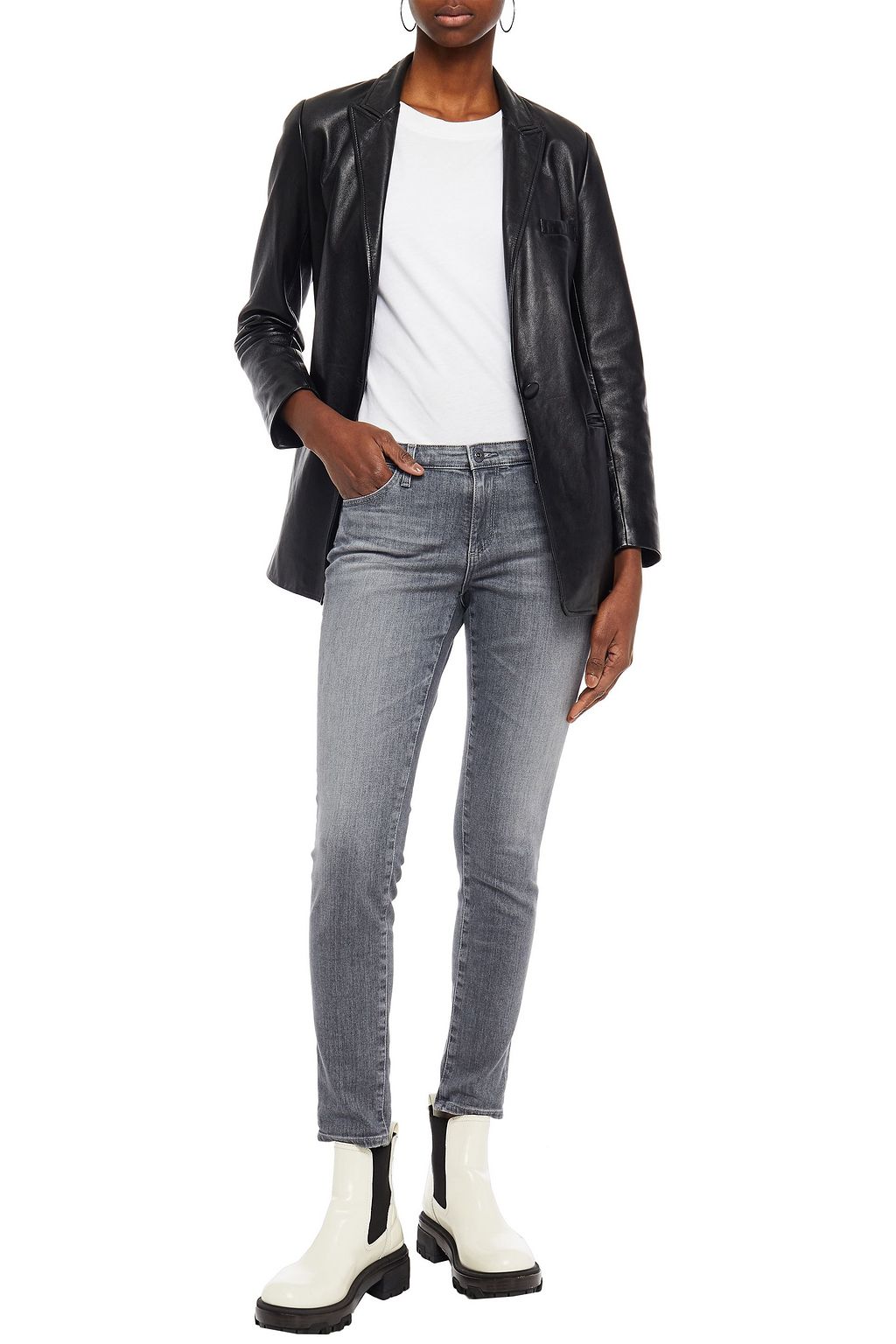 AG JEANS Mid-rise skinny jeans