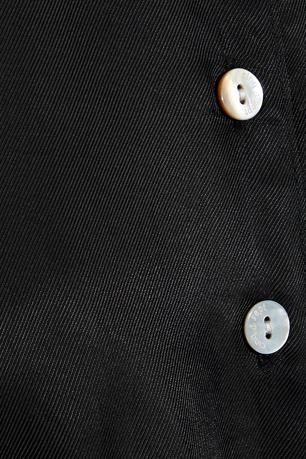 CINQ À SEPT Joyce cupro satin-twill midi shirt dress