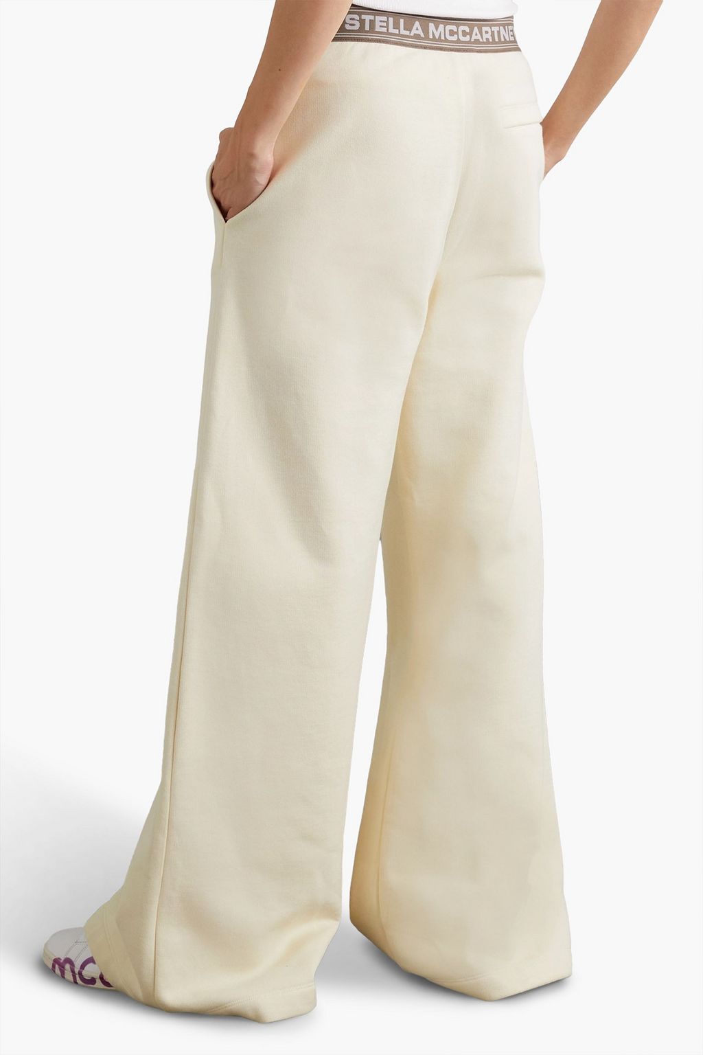 STELLA MCCARTNEY Cotton-jersey wide-leg track pants