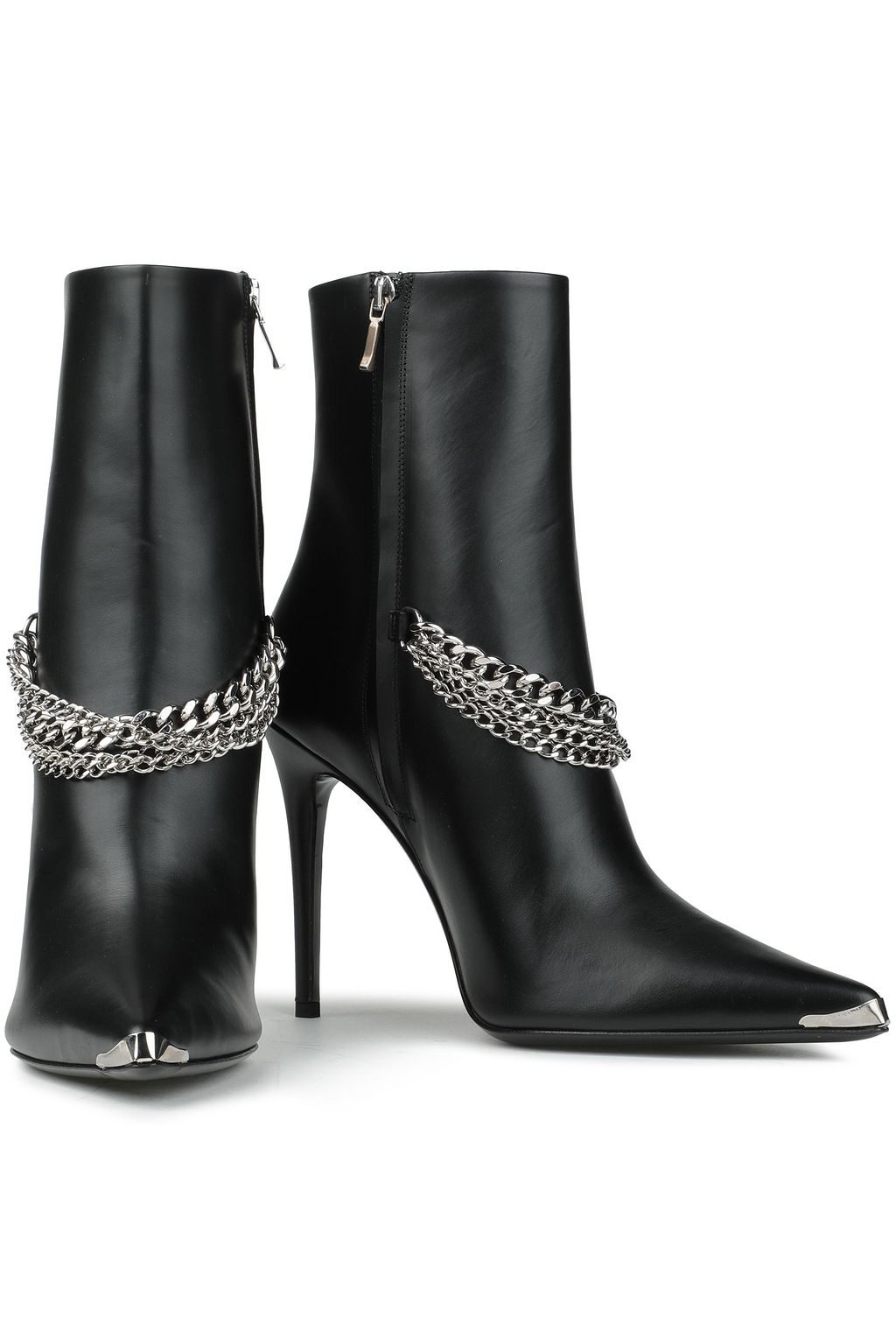AMIRI Chain-embellished leather ankle boots