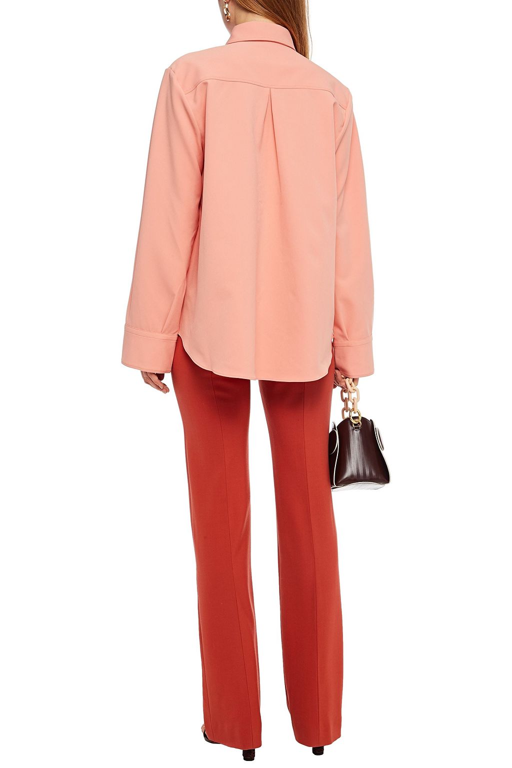 SARA BATTAGLIA Faux leather shirt