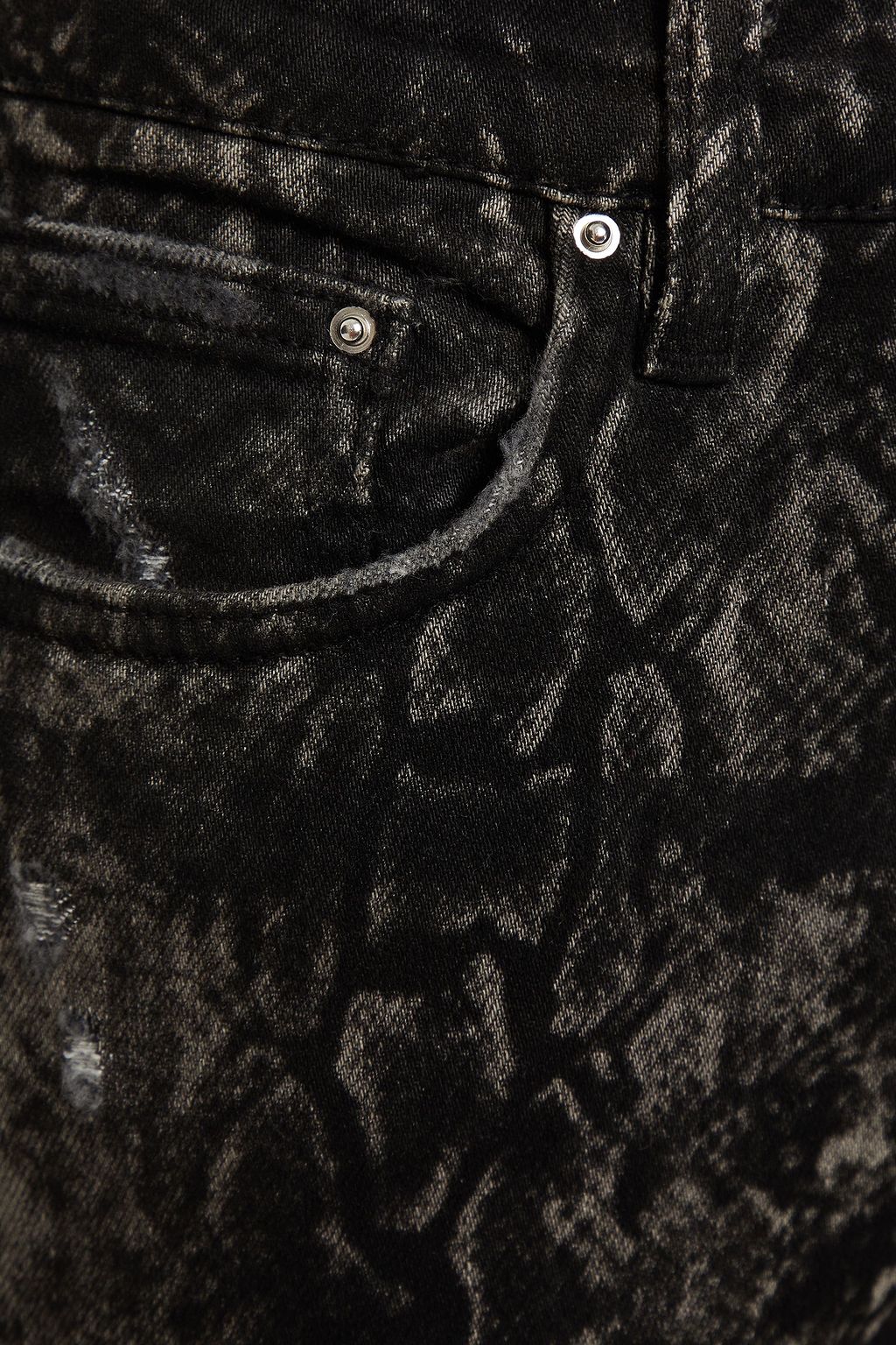 AMIRI Snake-print mid-rise skinny jeans