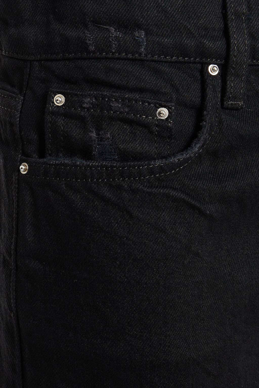 AMIRI Distressed faded high-rise straight-leg jeans