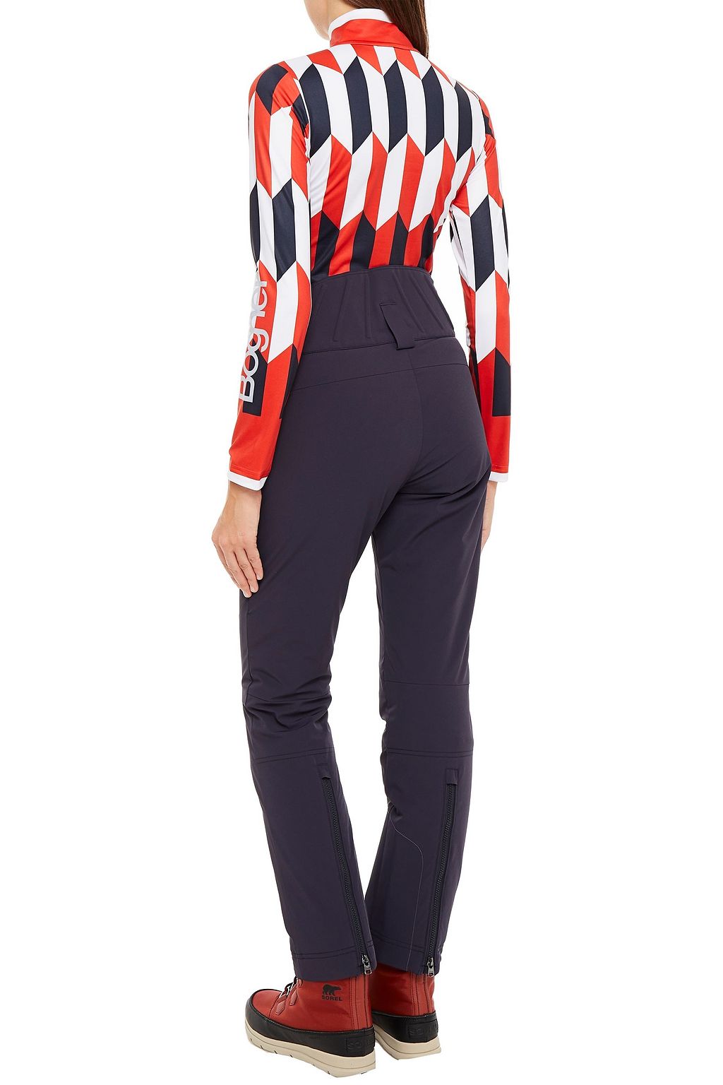 BOGNER Beline printed stretch-jersey turtleneck top