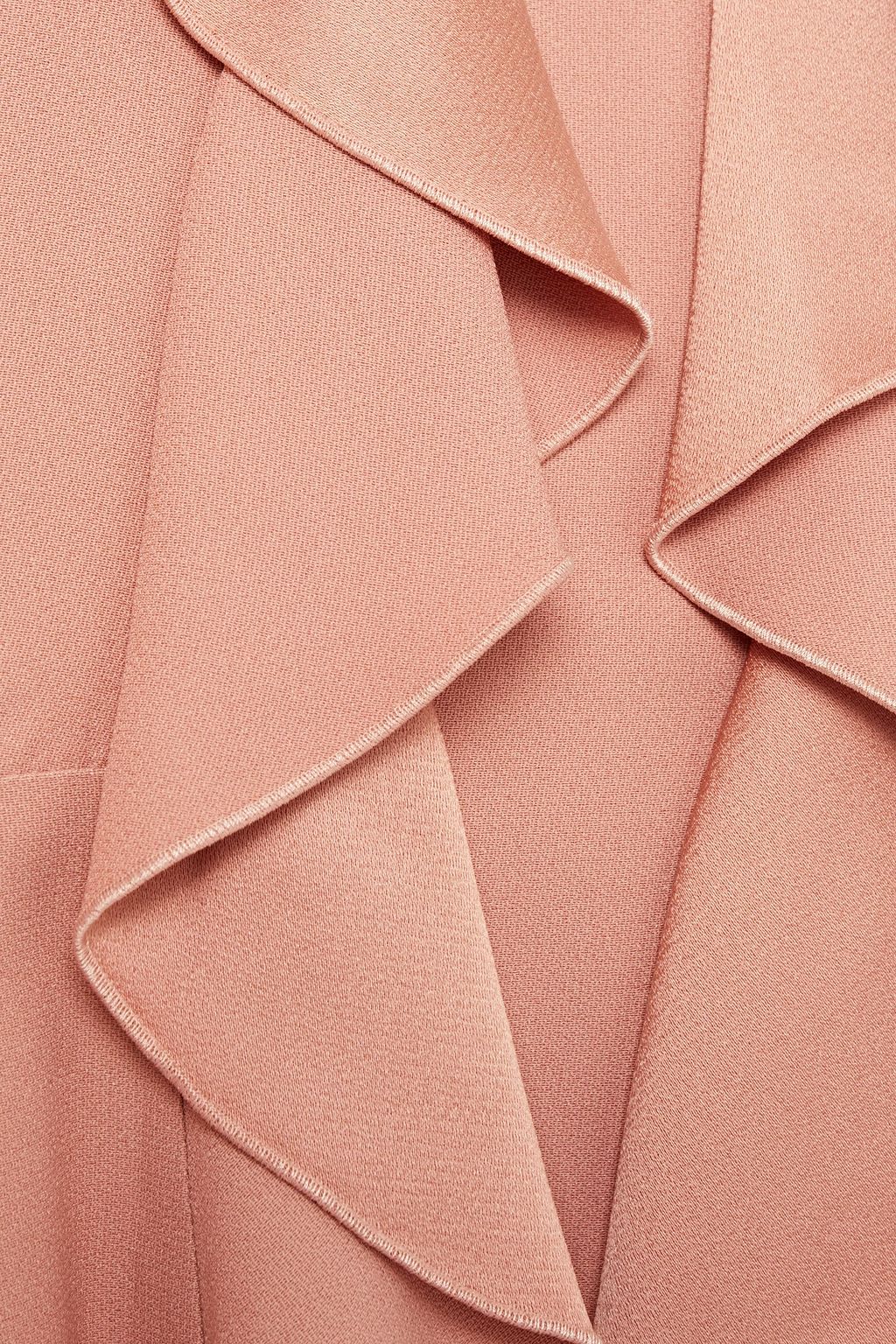 REDVALENTINO Ruffled satin-crepe top