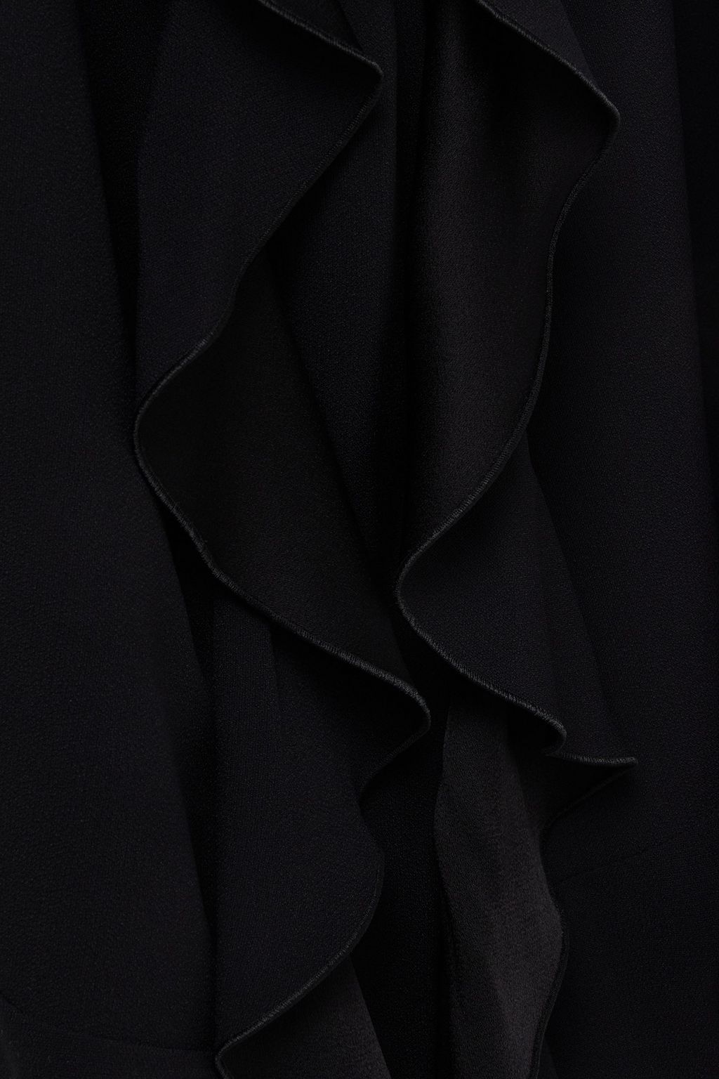 REDVALENTINO Ruffled satin-crepe top