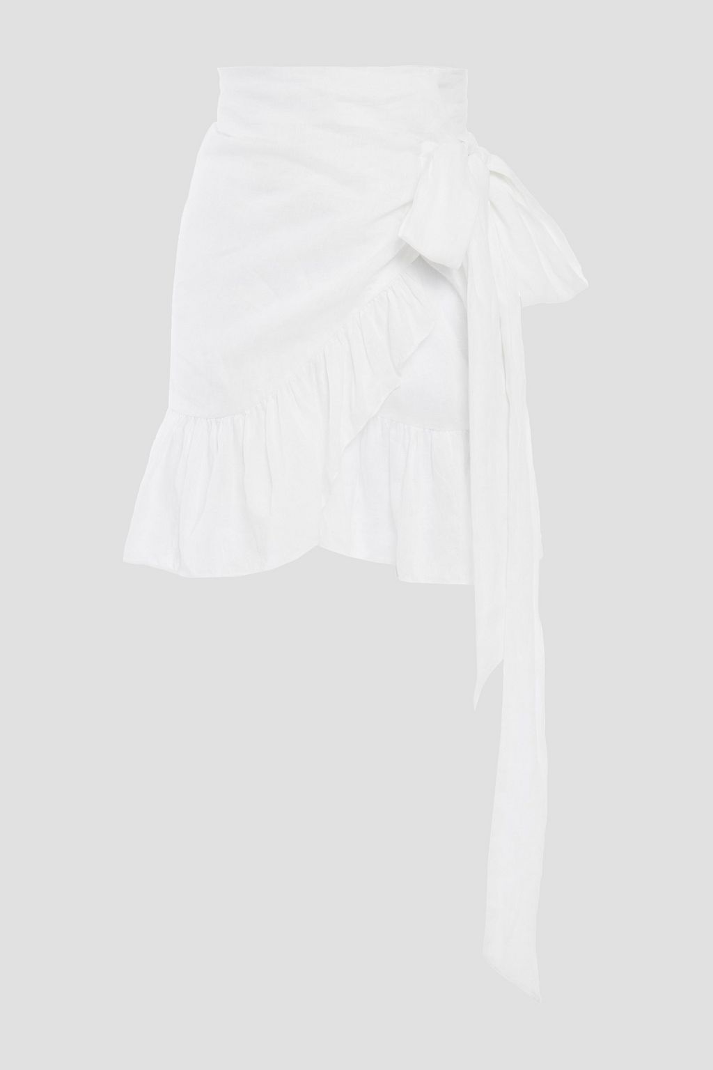 white gauze mini skirt