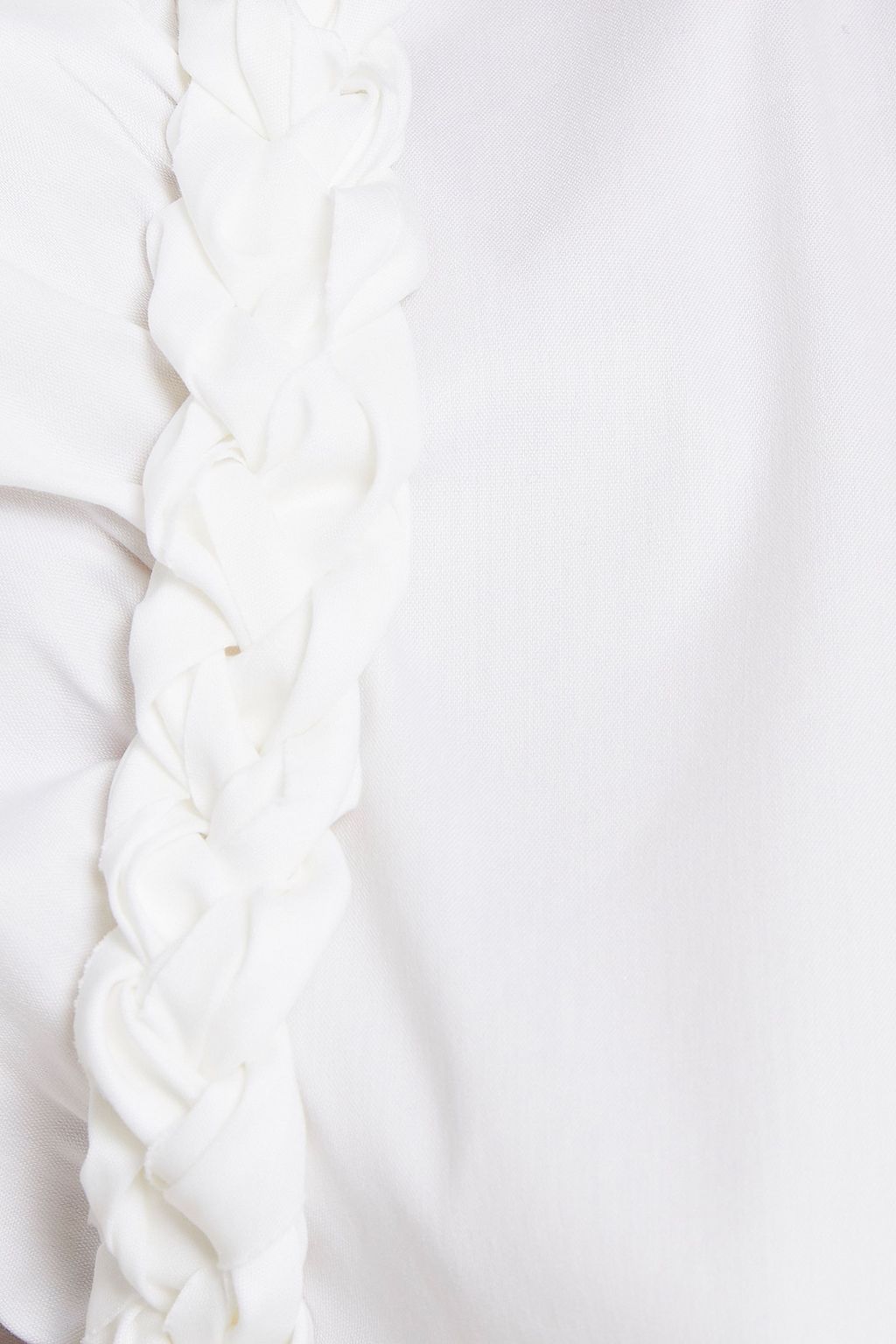 REDVALENTINO Ruffled cotton-blend top