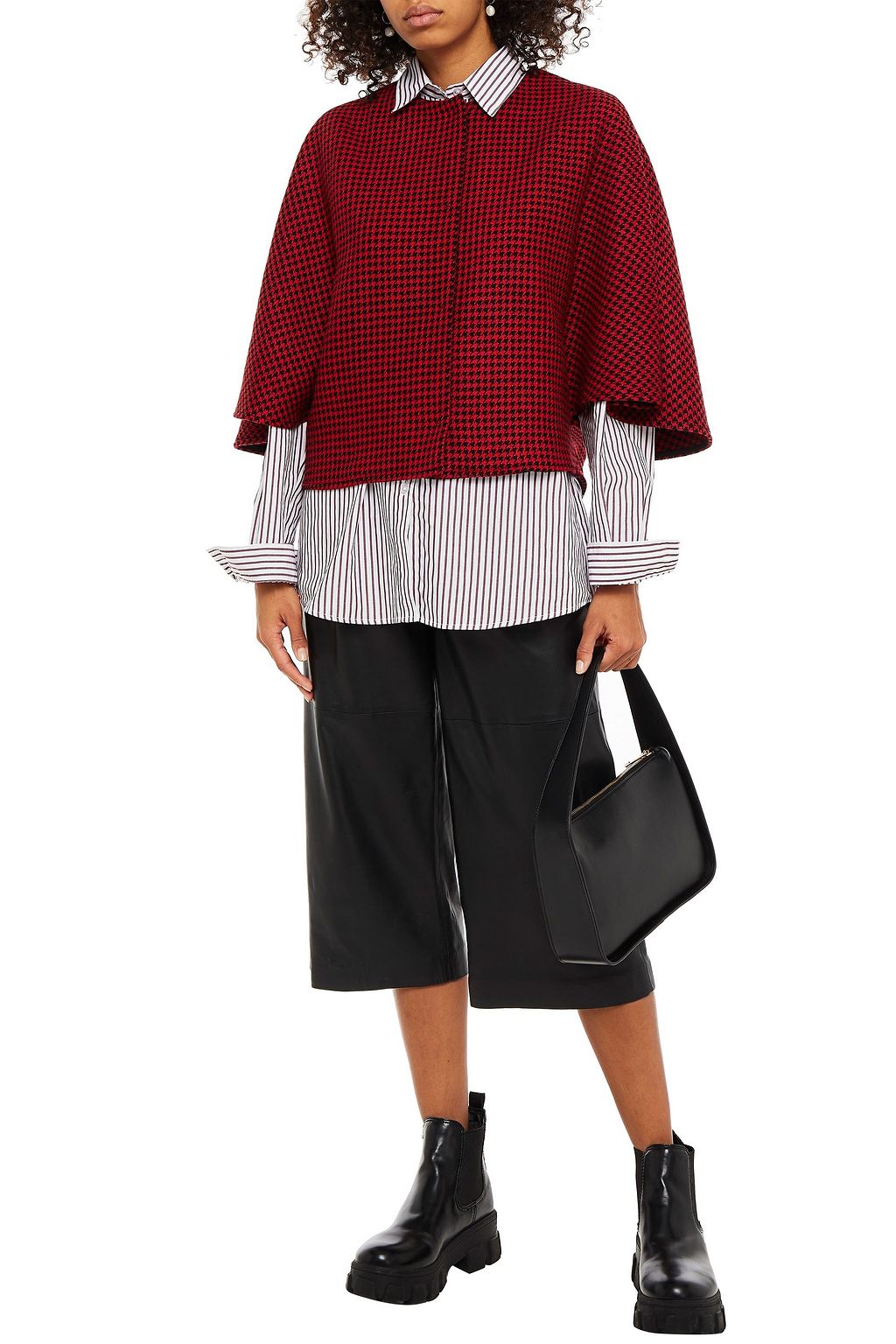 15周年記念イベントが クラネ新品♡MIX HOUNDSTOOTH CAPE COAT