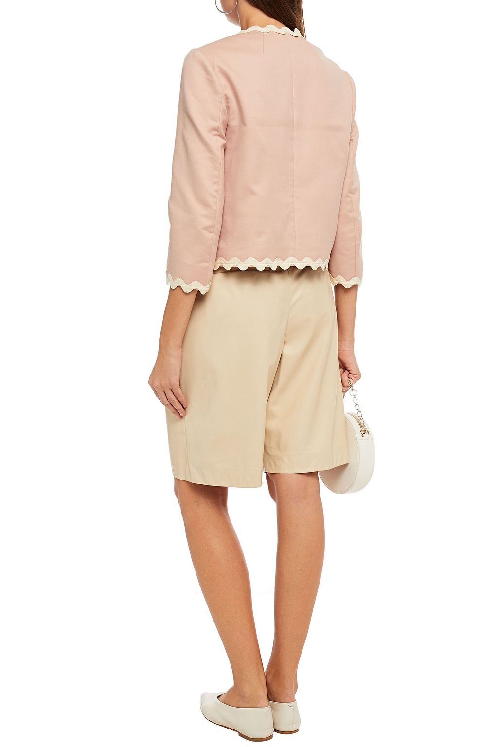 REDVALENTINO Rickrack-trimmed cotton-blend jacket