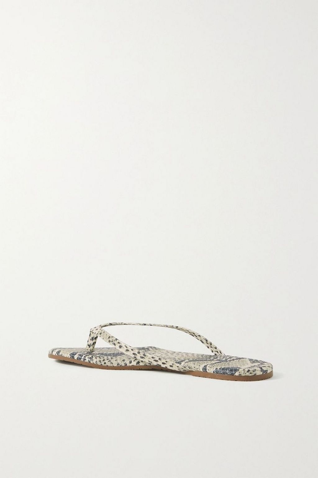 TKEES Studio Exotic snake-effect leather flip flops