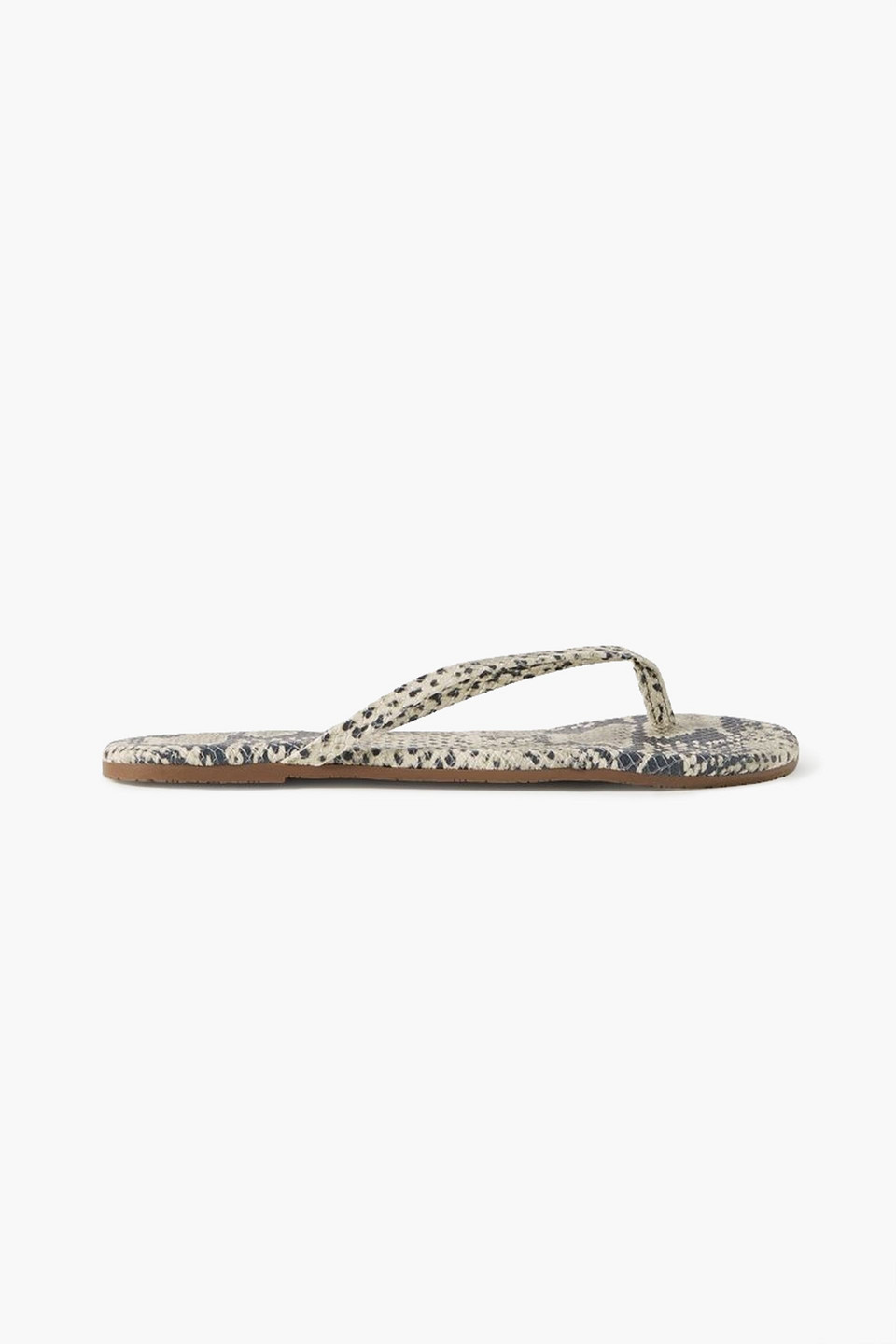 Tkees Studio Exotic Snake-effect Leather Flip Flops In Animal Print