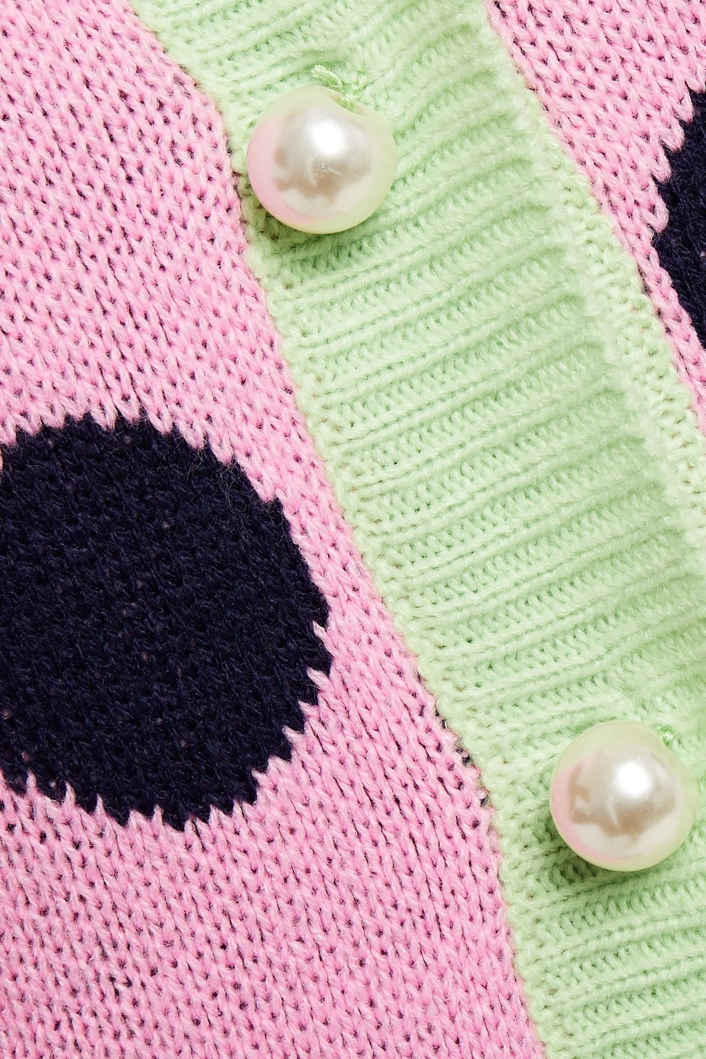 OLIVIA RUBIN Intarsia-knit cardigan