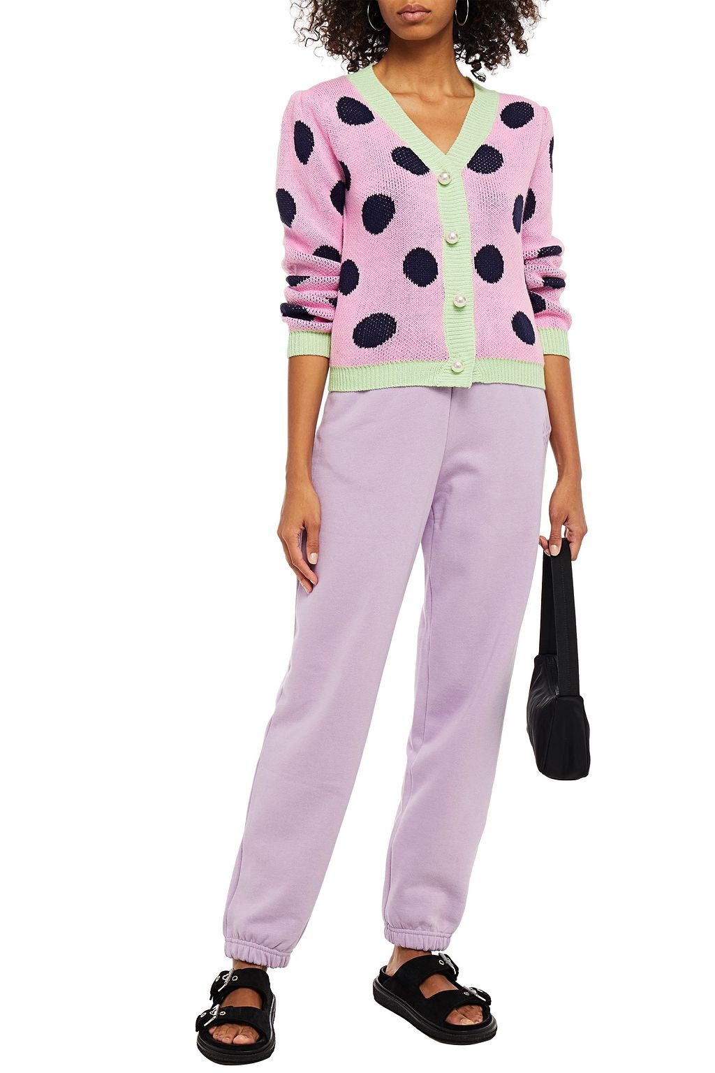 OLIVIA RUBIN Intarsia-knit cardigan