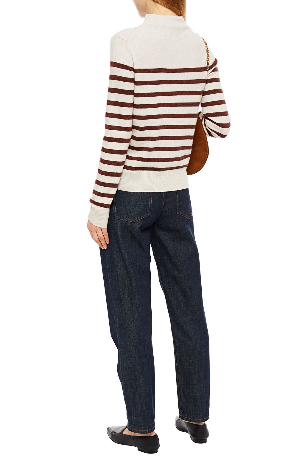 VINCE. Striped wool and cashmere-blend sweater