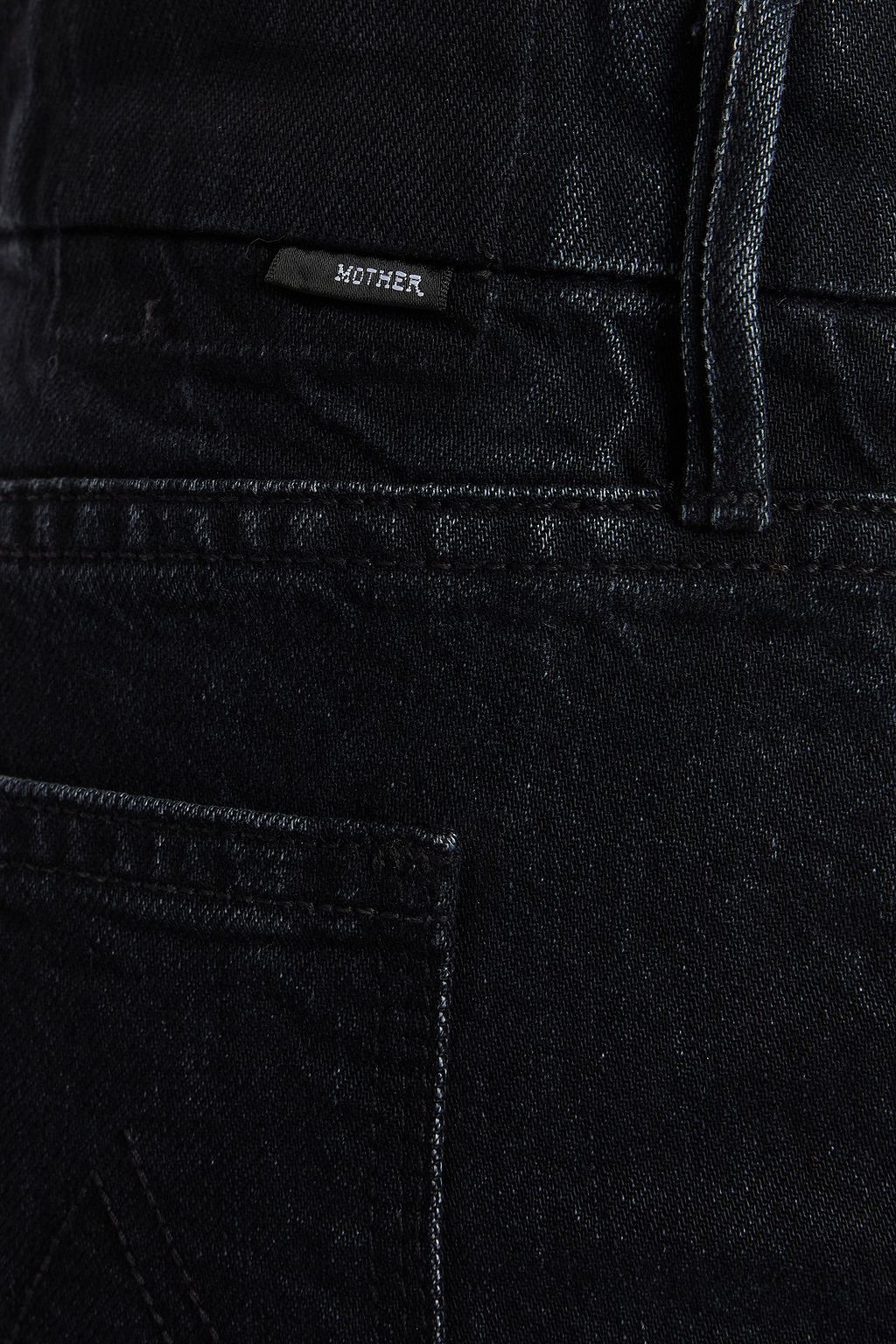 MOTHER Cropped mid-rise wide-leg jeans