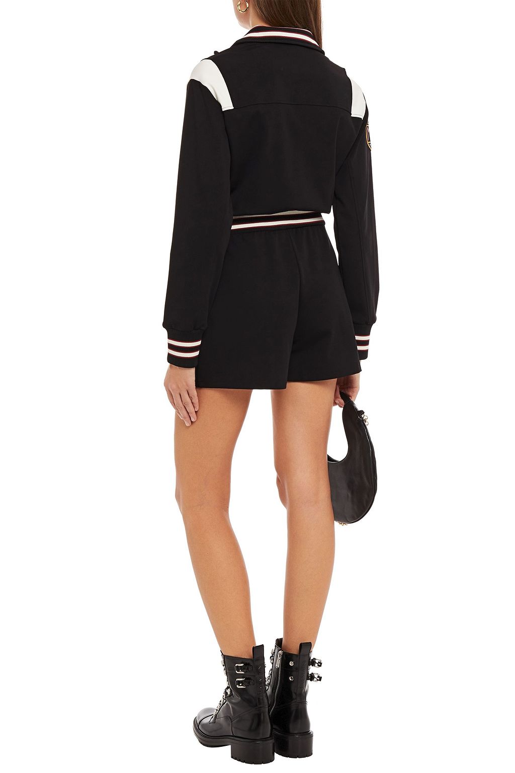 REDVALENTINO Appliquéd jersey playsuit