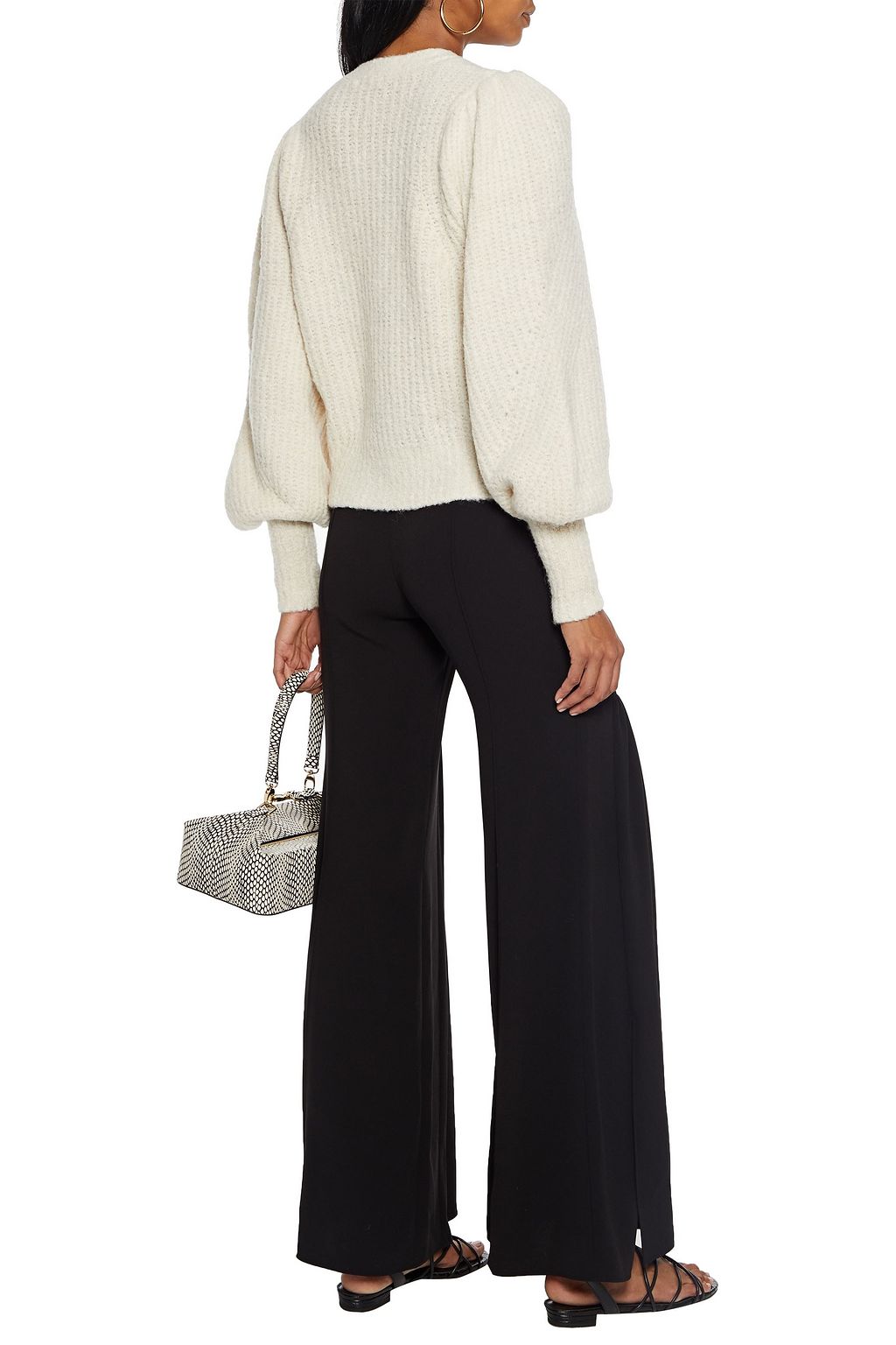 CHLOÉ Shirred crepe flared pants