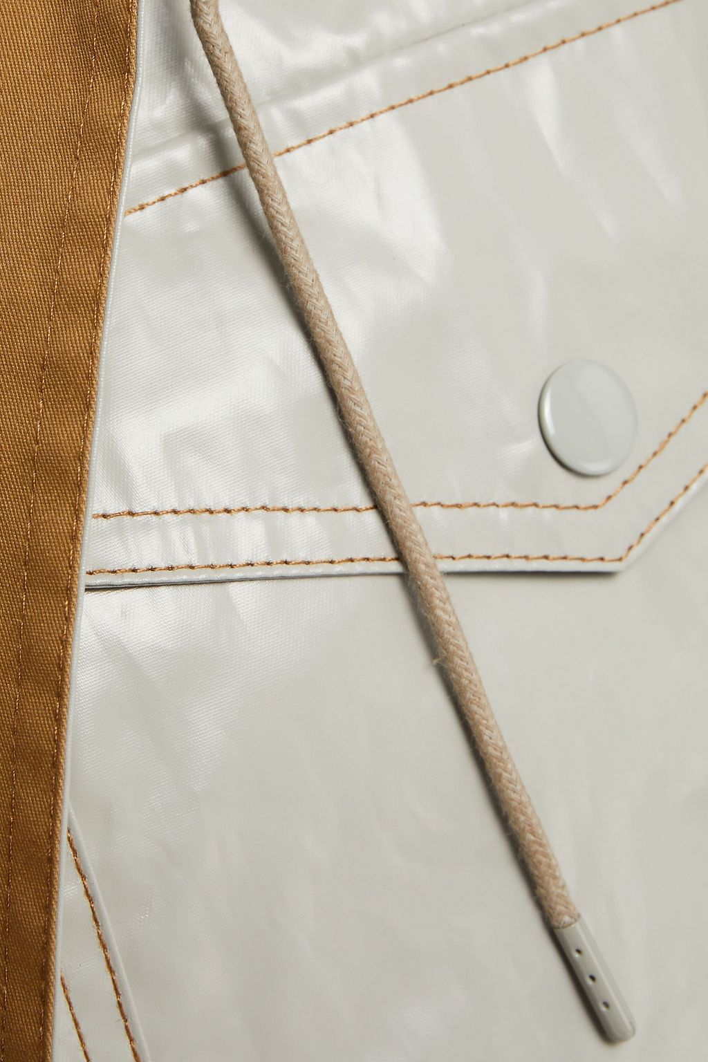 ALEXACHUNG Coated gabardine hooded jacket