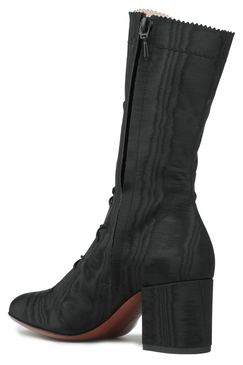 ALEXACHUNG Lace-up moire ankle boots