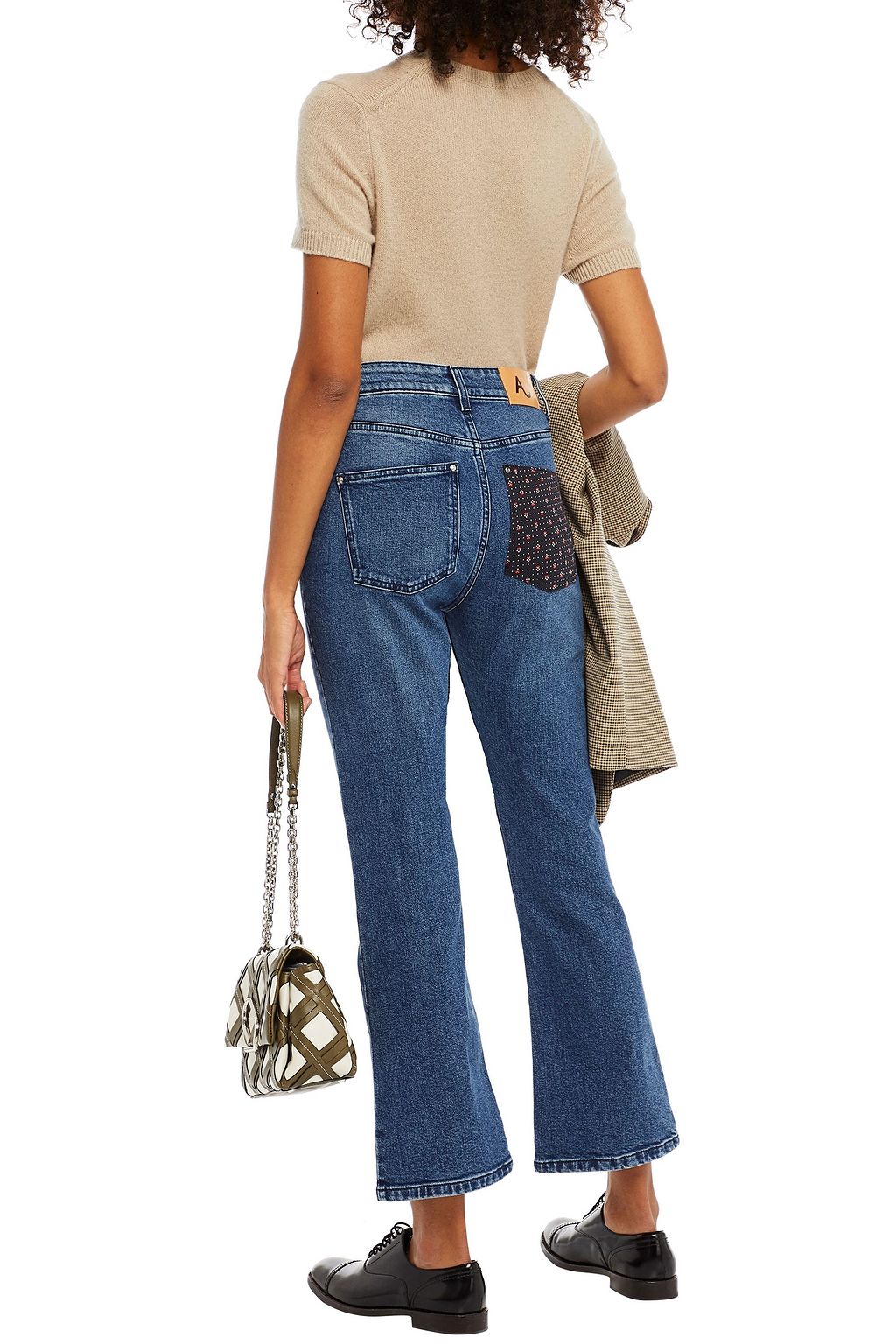 ALEXACHUNG High-rise kick-flare jeans
