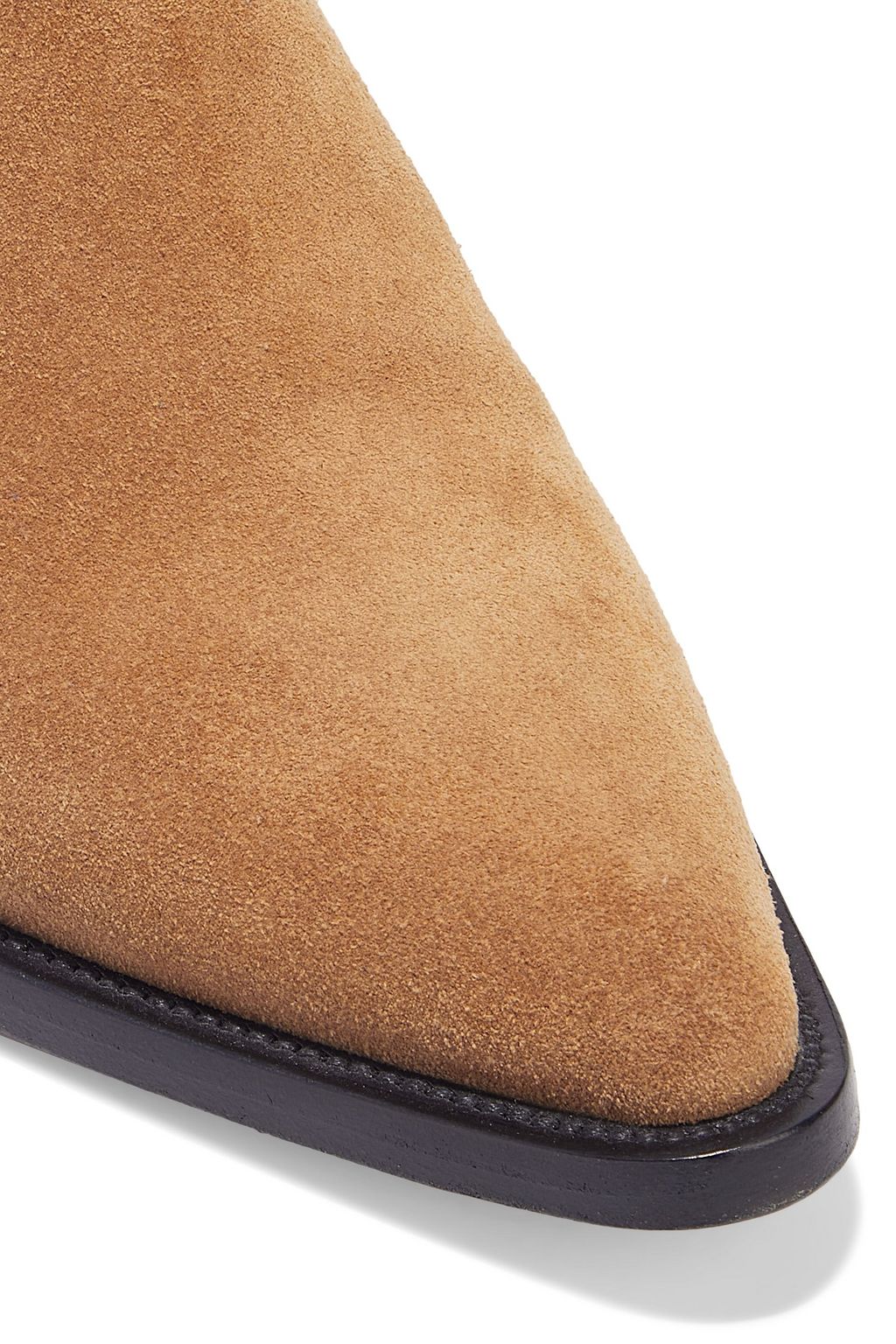 CHLOÉ Leather-trimmed suede ankle boots