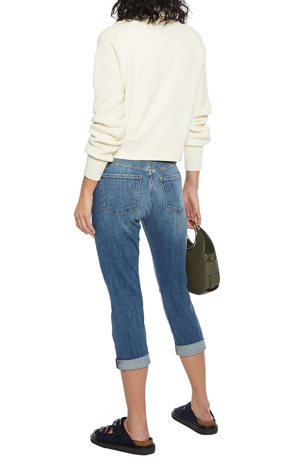 Mid denim Le Pixie Beau cropped mid 