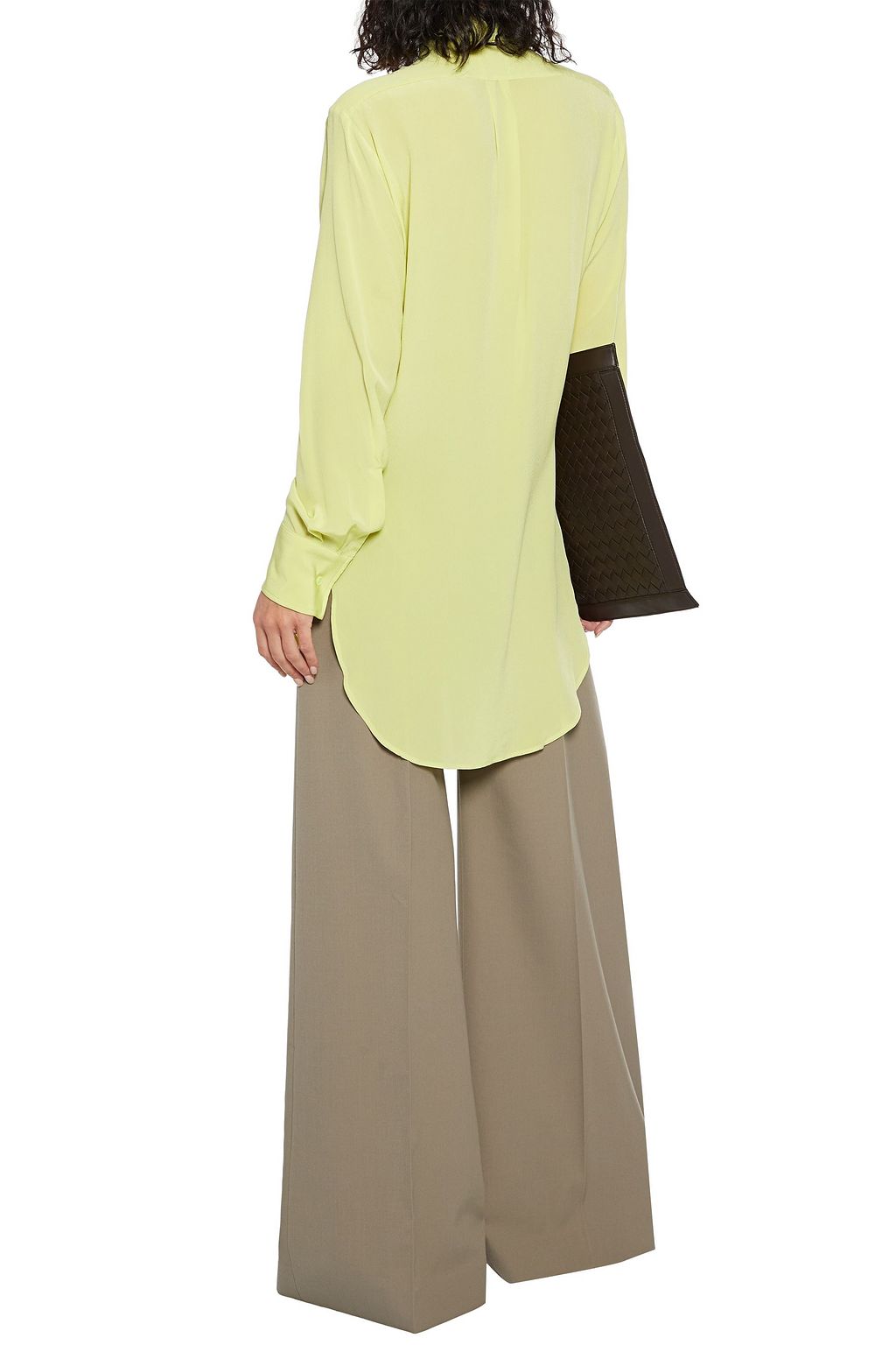 BOTTEGA VENETA Quilted silk crepe de chine shirt