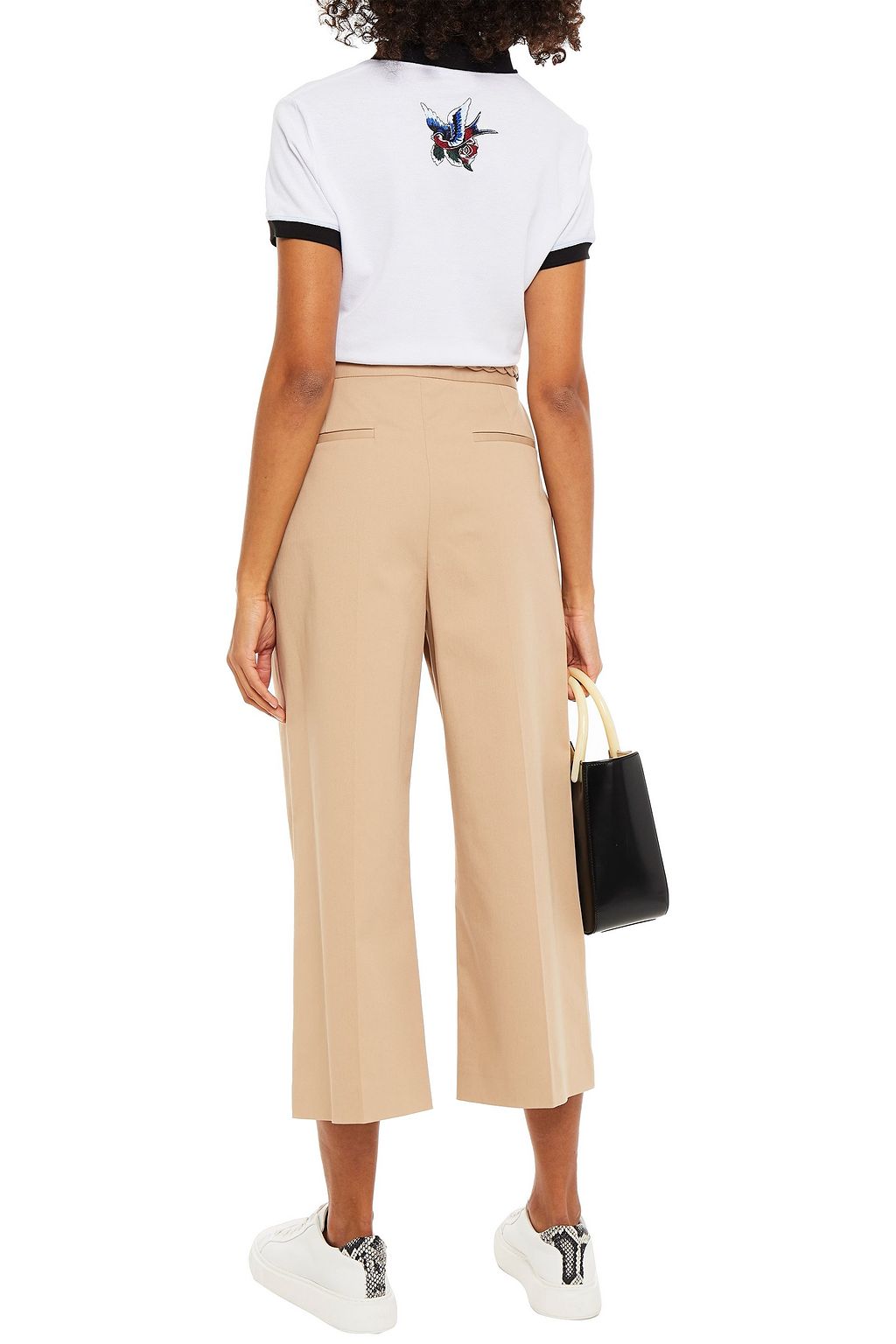 REDVALENTINO Embroidered cotton-piqué polo shirt