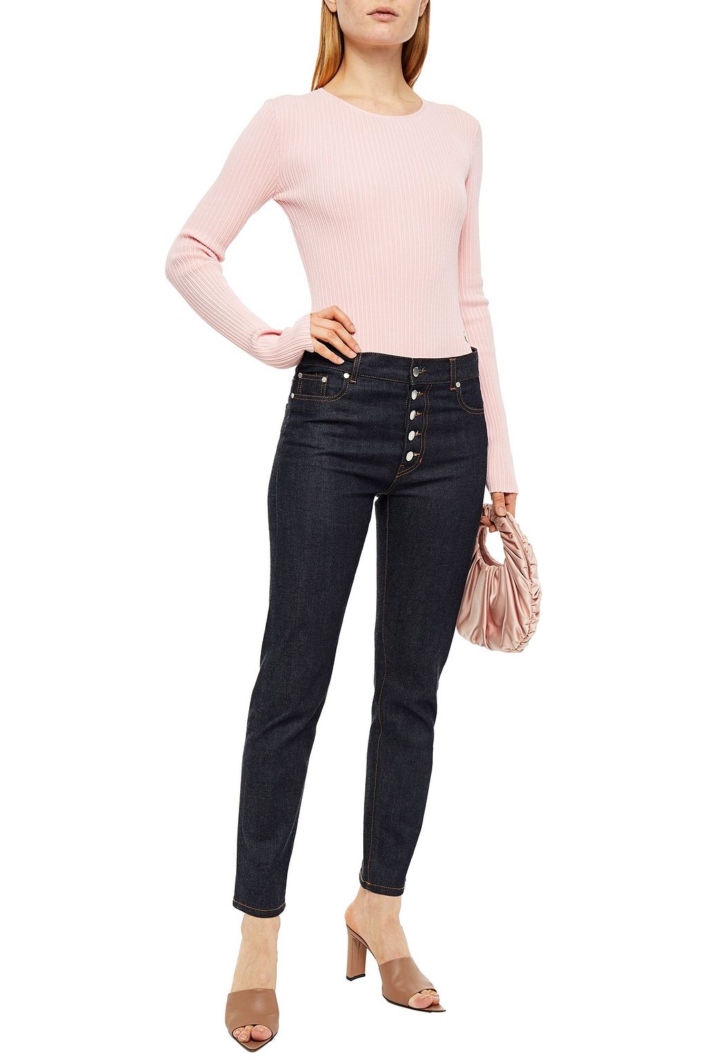 KOCHÉ X PUCCI Cutout ribbed-knit bodysuit