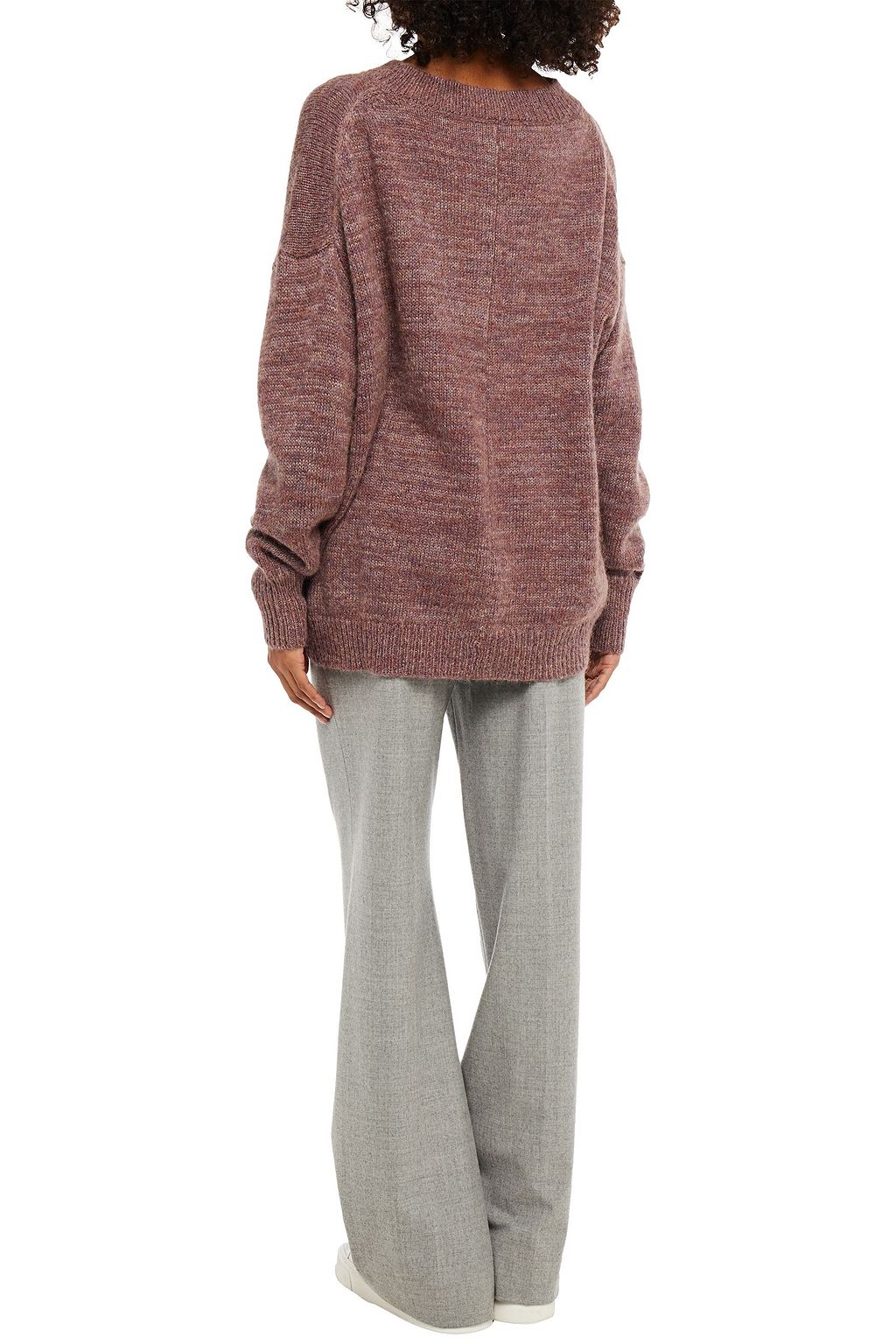 MARANT ÉTOILE Oversized mélange ribbed-knit sweater