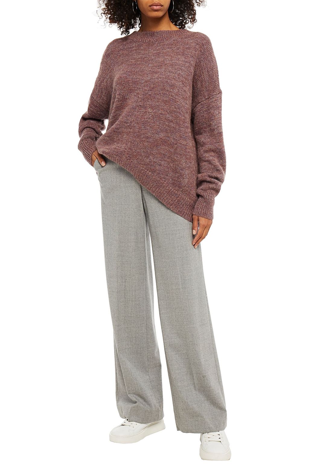 MARANT ÉTOILE Oversized mélange ribbed-knit sweater