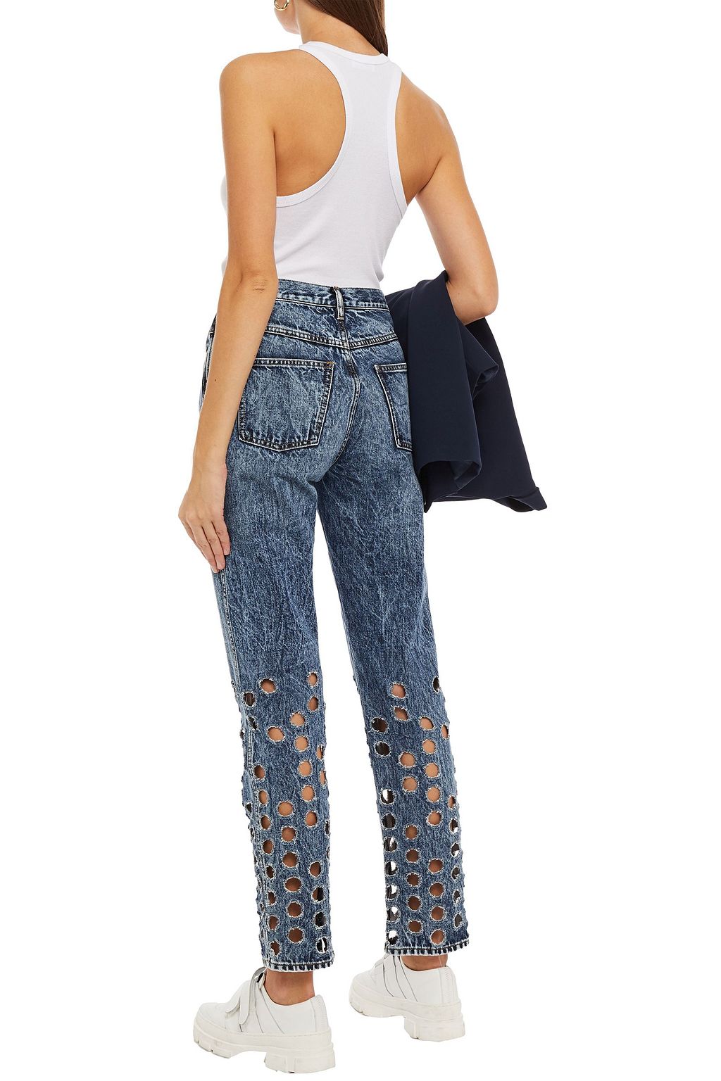 MAISON MARGIELA Distressed high-rise straight-leg jeans