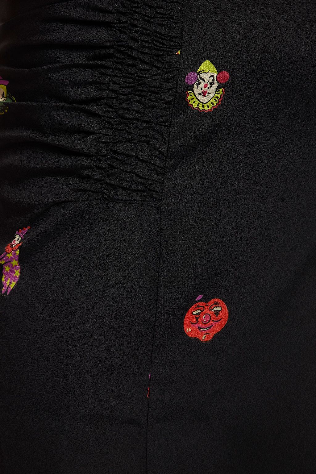 ALEXACHUNG Printed crepe de chine midi skirt