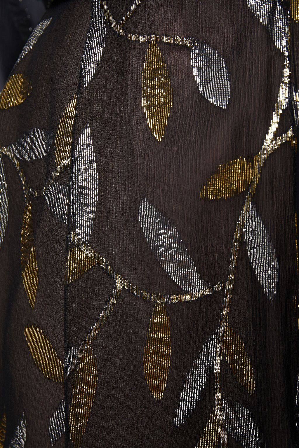 DUNDAS Pleated metallic fil coupé silk-blend georgette jumpsuit