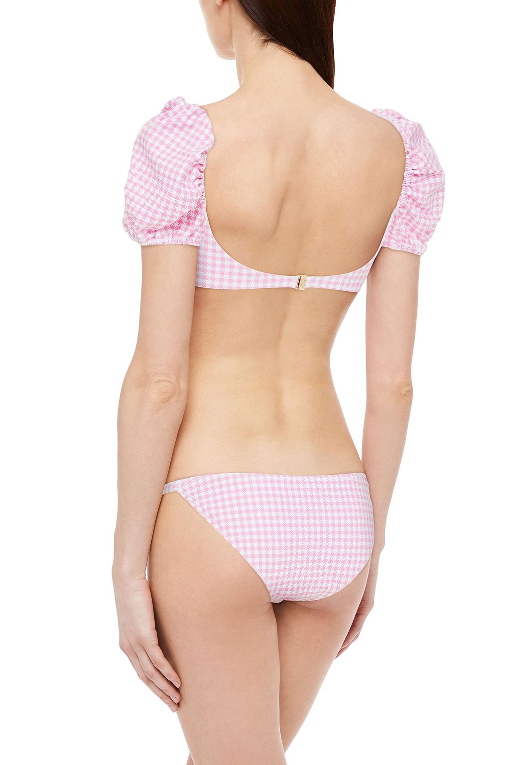CAROLINE CONSTAS Mykela gingham low-rise bikini briefs